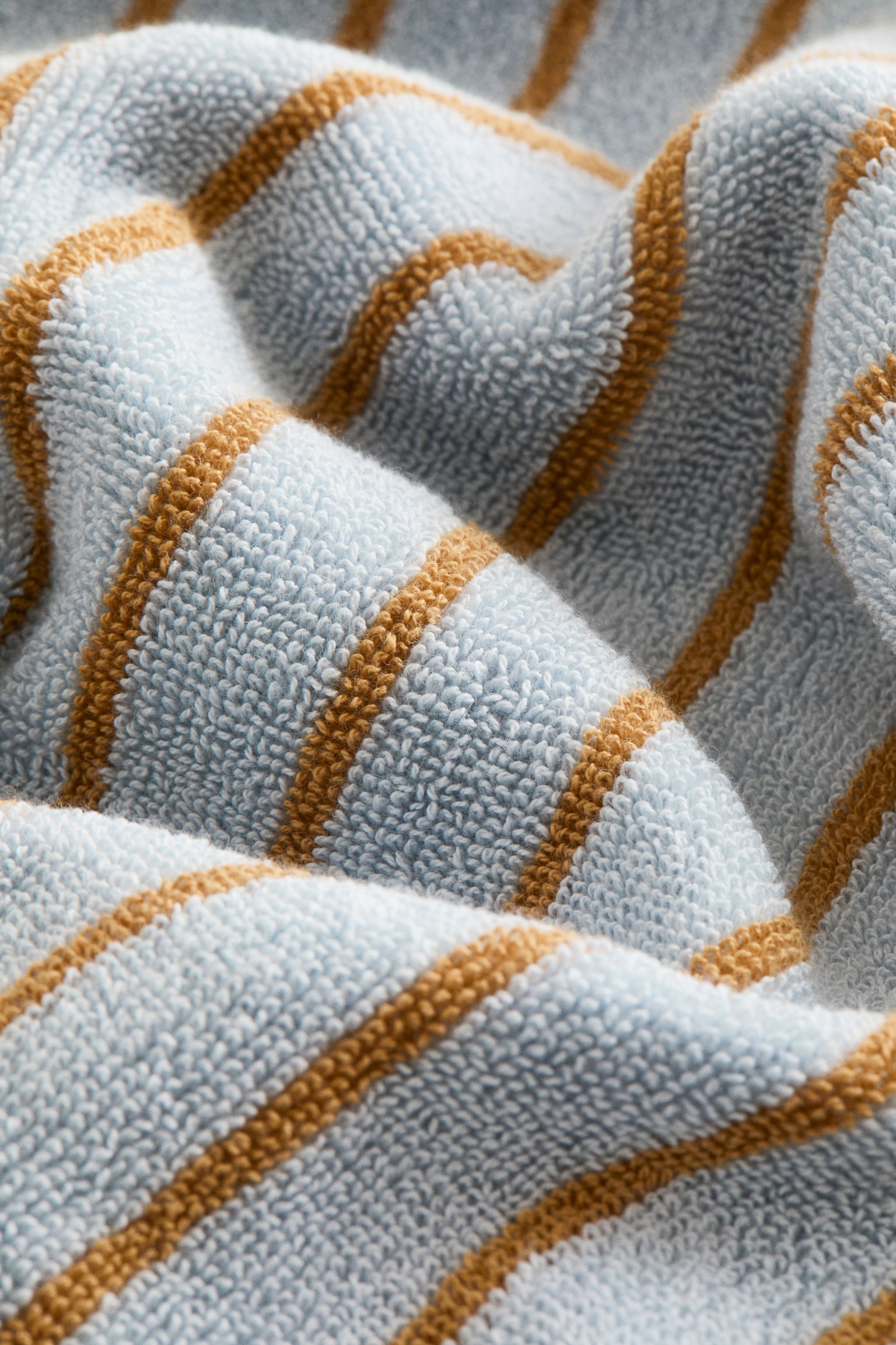Striped bath towel - Light blue/Beige striped/Brown/Striped/Yellow/White striped/Light pink/Terracotta striped/Light beige/White - 5