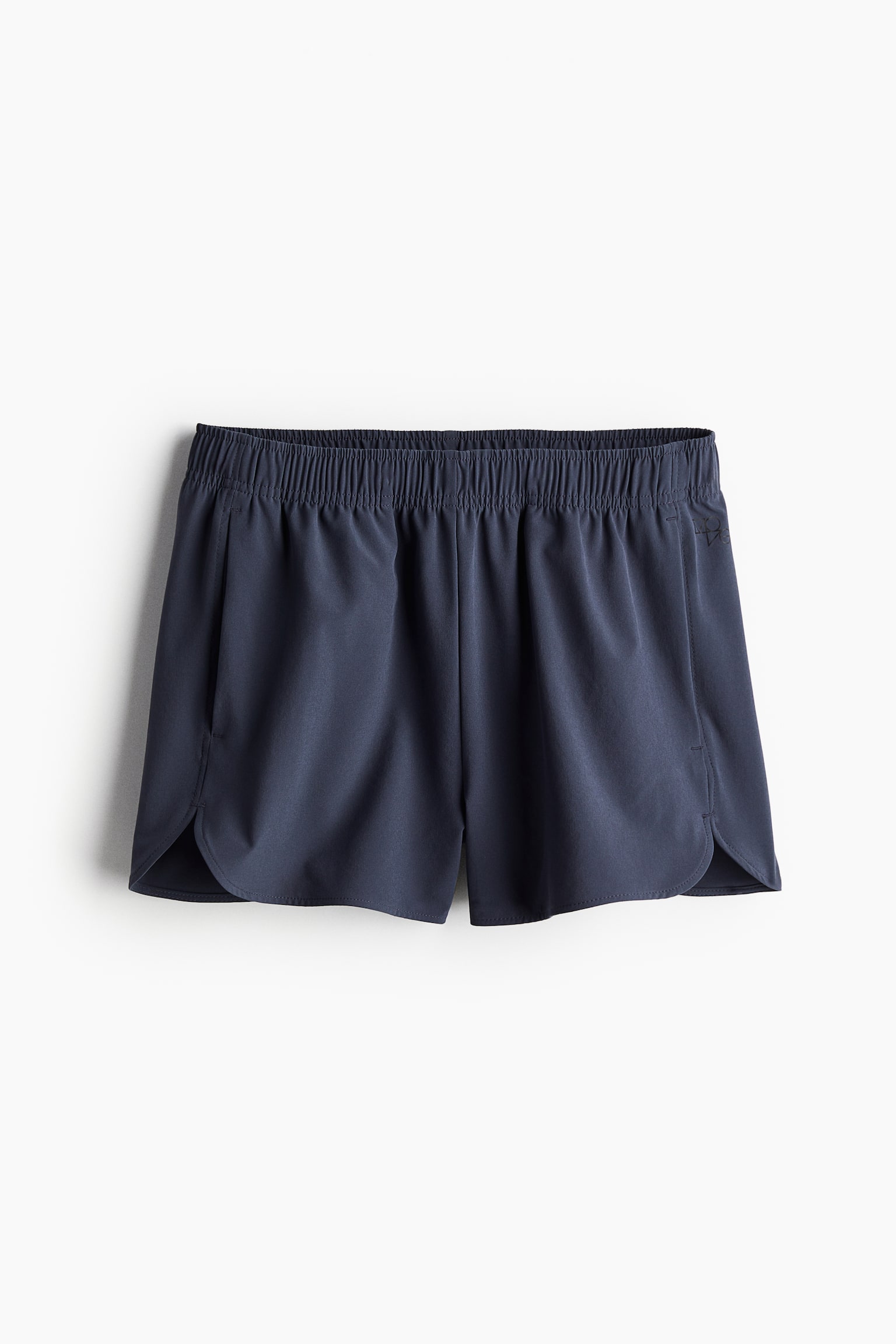 Sports shorts in DryMove™ - Steel blue/Yellow - 2