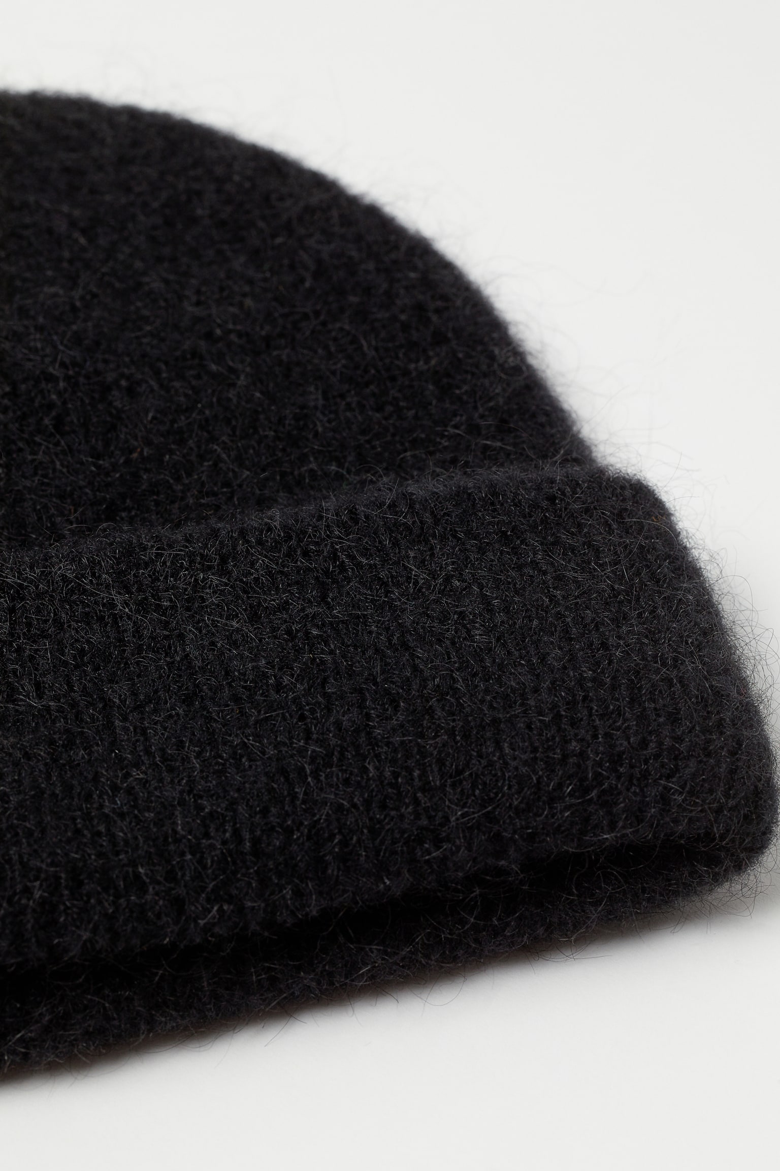 Rib Wool Blend Beanie - Black/Light beige/Light purple/White - 2