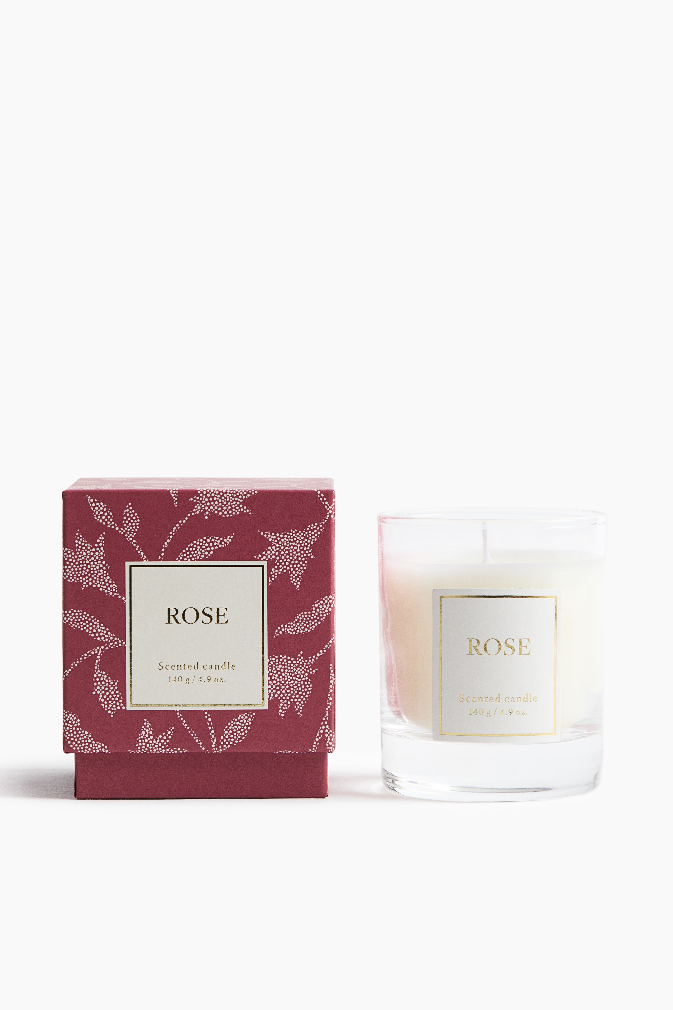 Scented candle in glass holder - Rose/Jasmine/Sandalwood