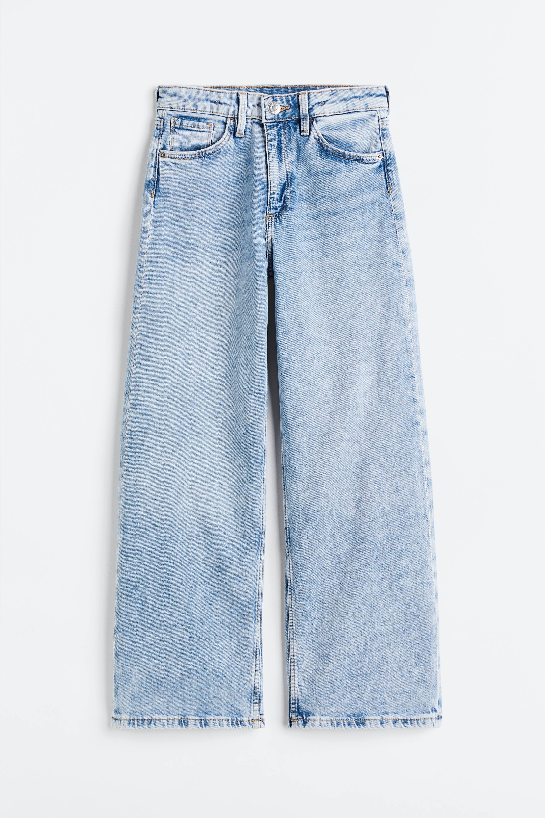 View larger image: Wide High Jeans - Light denim blue - Kids | H&M 1