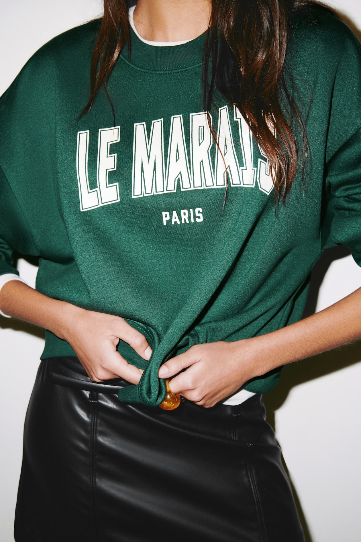 Sweatshirt with Printed Motif