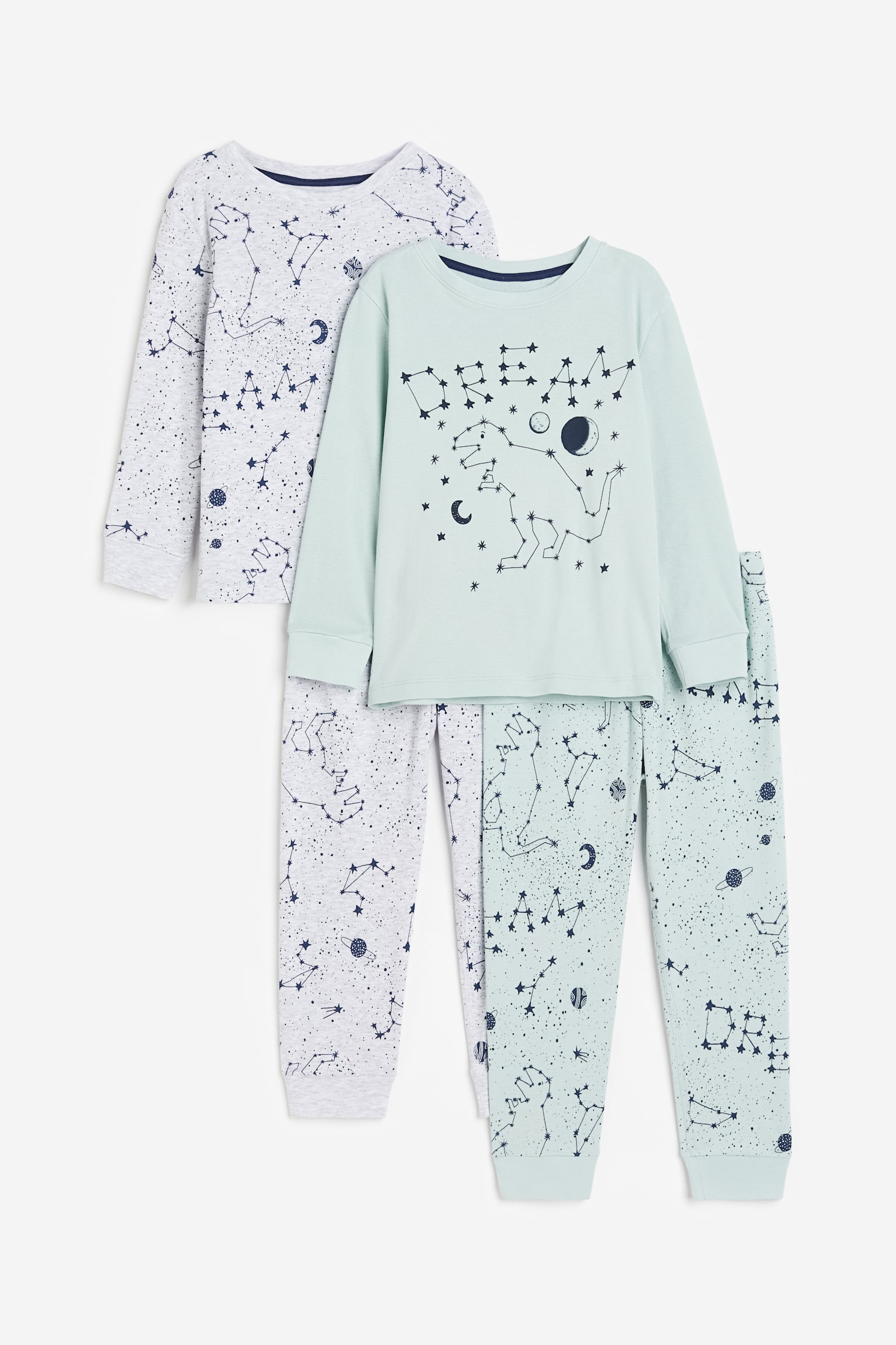 2-pack printed pyjamas - Light green/Constellations - 1