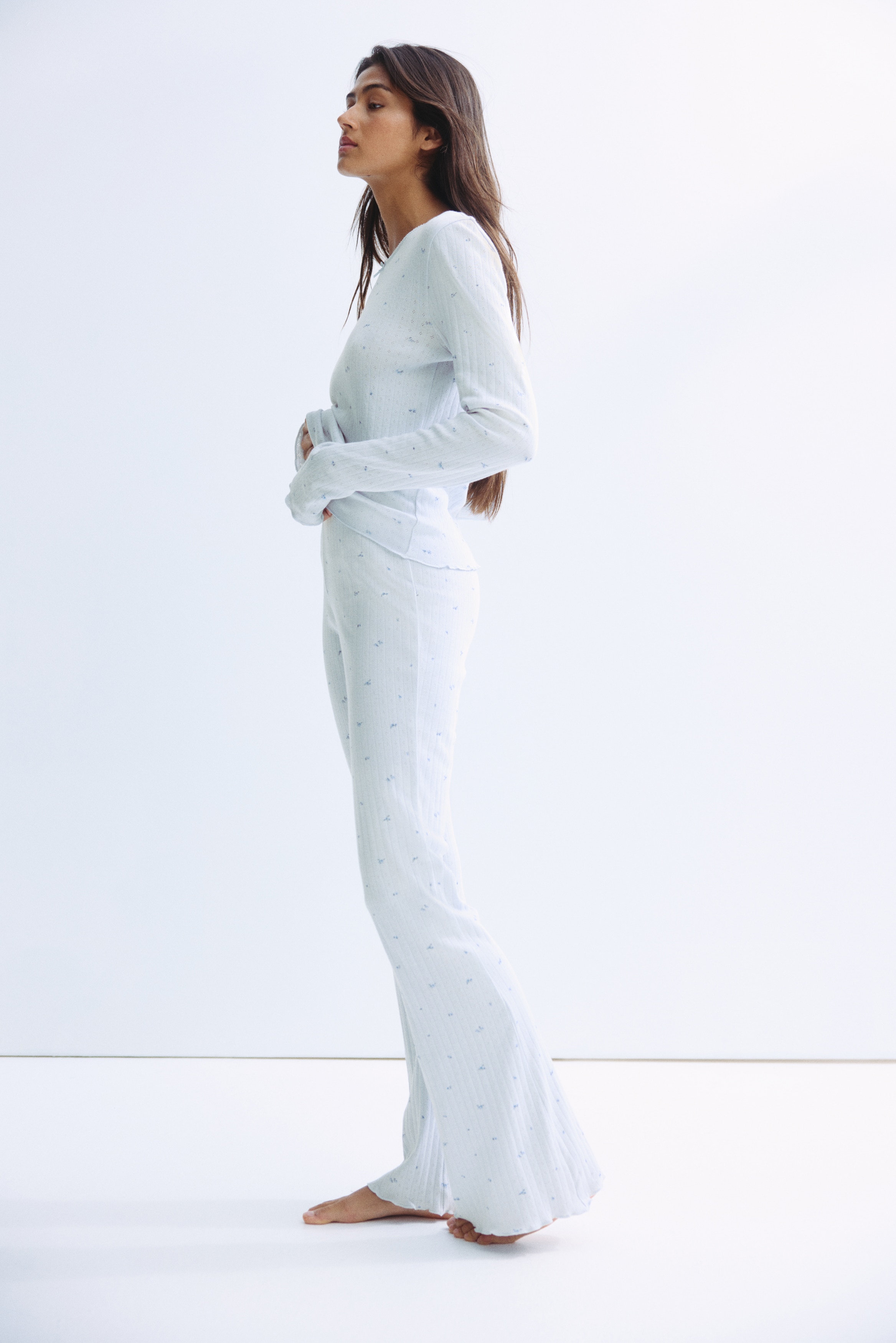 Pointelle jersey pyjamas