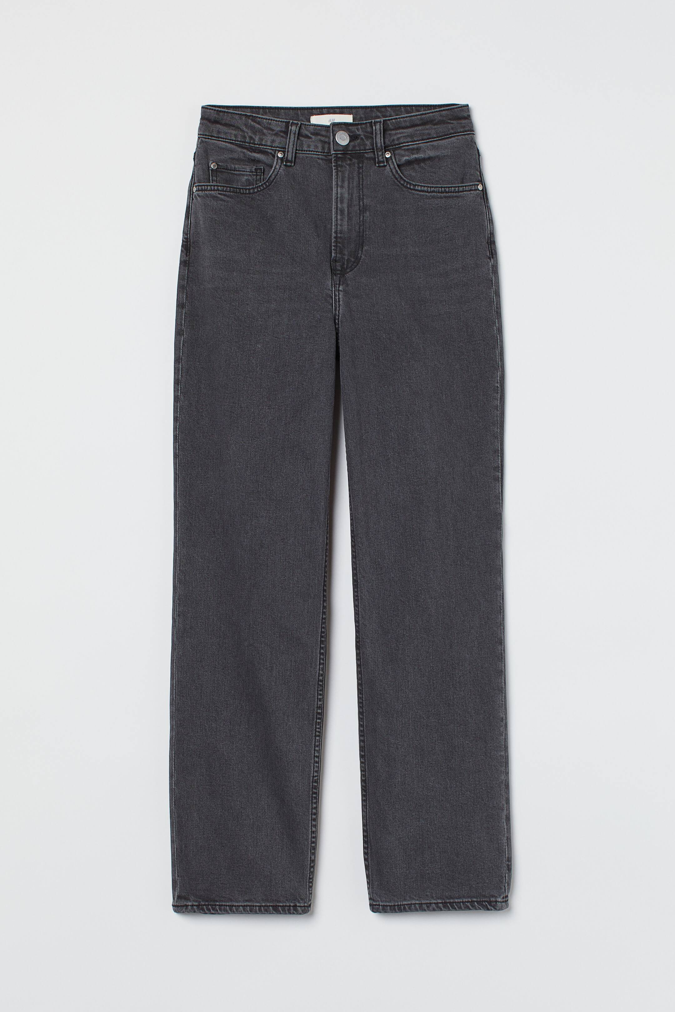View larger image: Straight High Ankle Jeans - Dark grey - Ladies | H&M 1