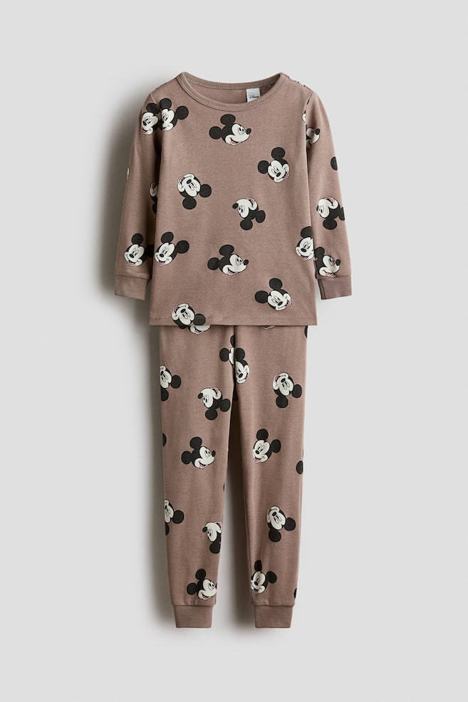 Snug Fit Printed pyjamas - Brown/Mickey Mouse - 1