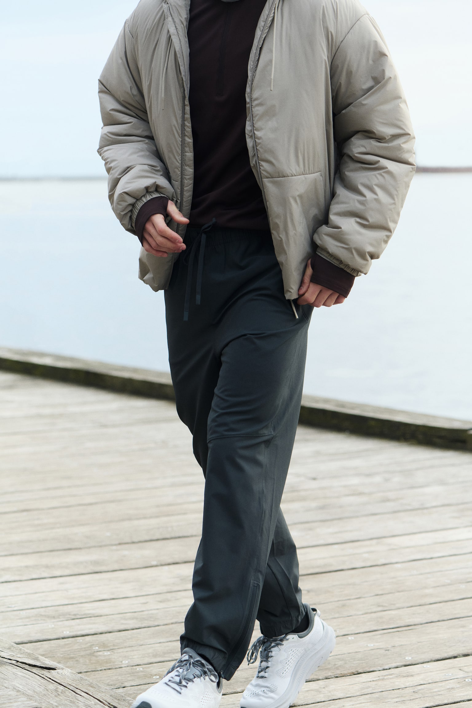 Joggers deportivos con DryMove™ - Gris tenue/Negro - 5