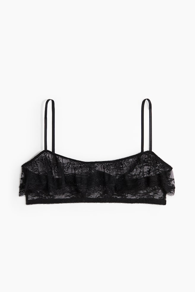 Soft-BH aus Spitze - Schwarz/Cremefarben - 1