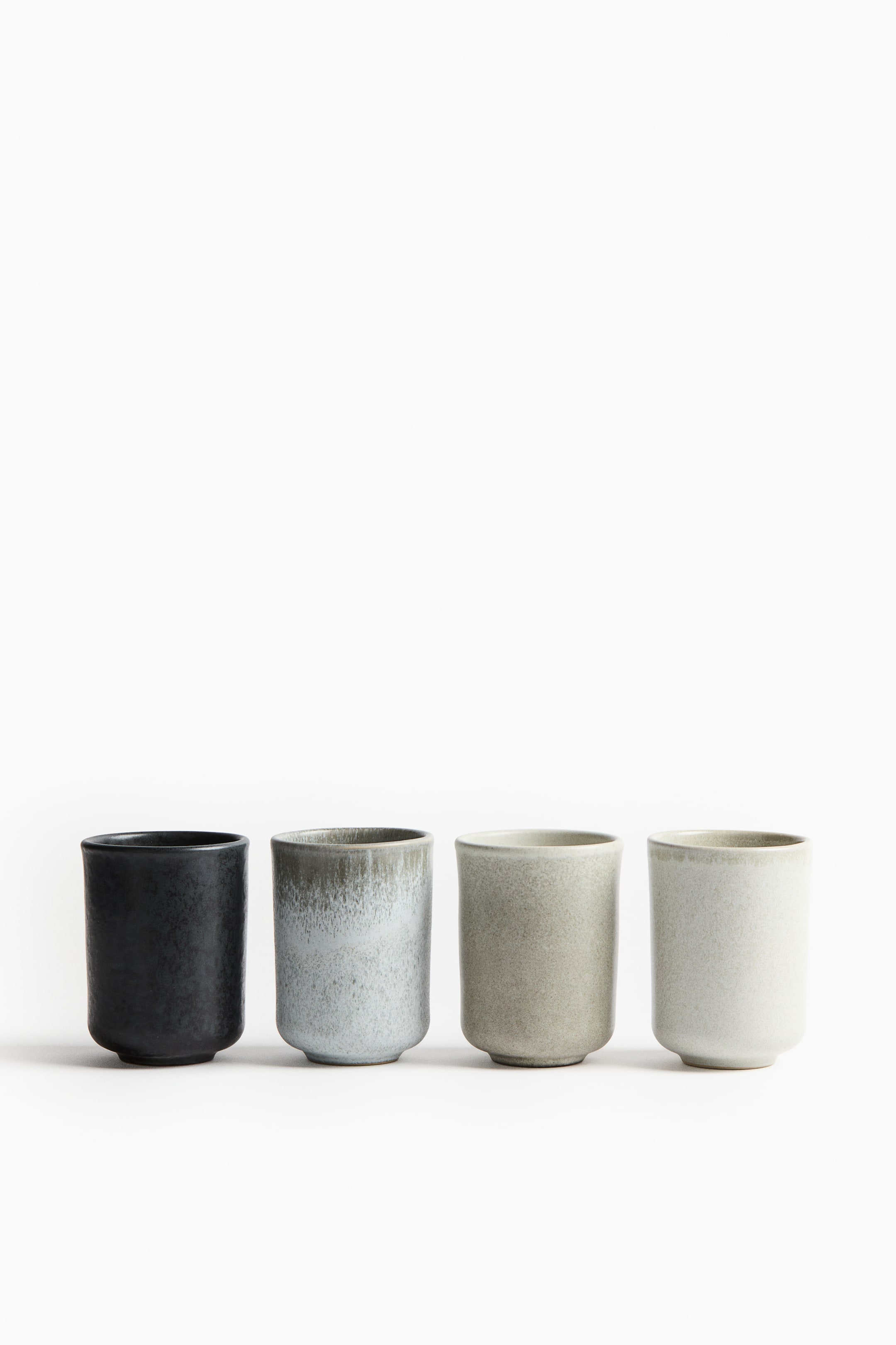 Agrandir l'image: Lot de 4 mugs en grès cérame - Gris clair/beige - HOME | H&M BE 1