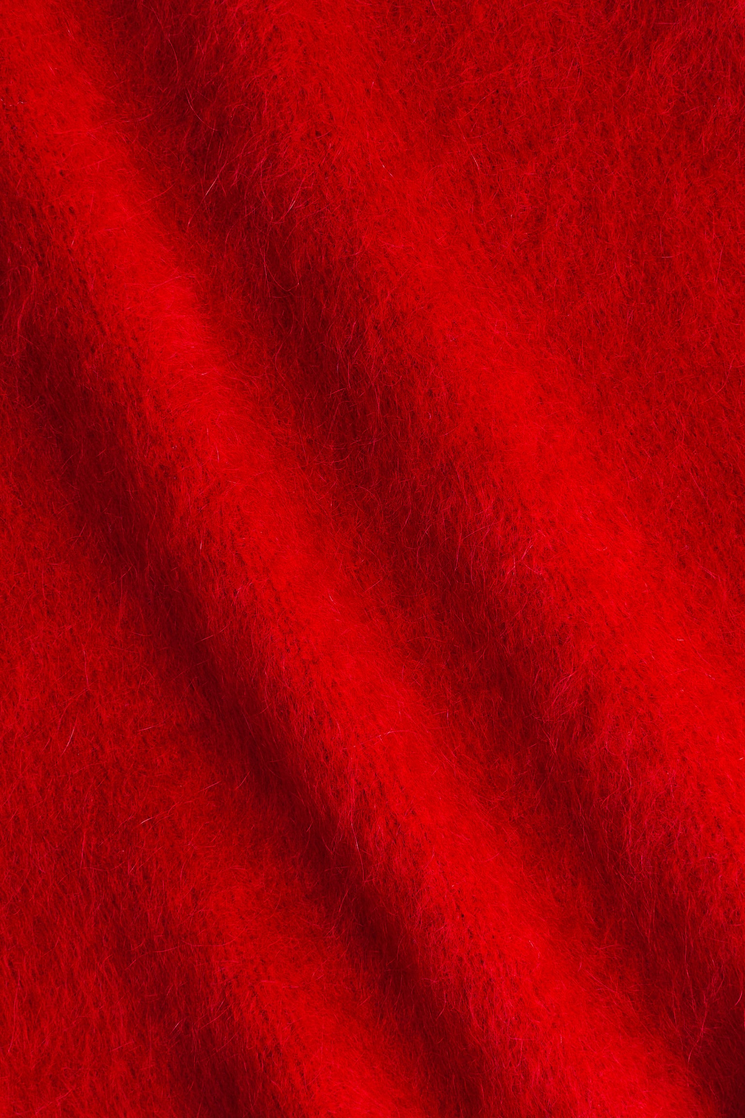 Пуловер от смес от мохер - Червен/Тъмнокафяв/Кремав/Сив меланж/Ментовозелен - 4