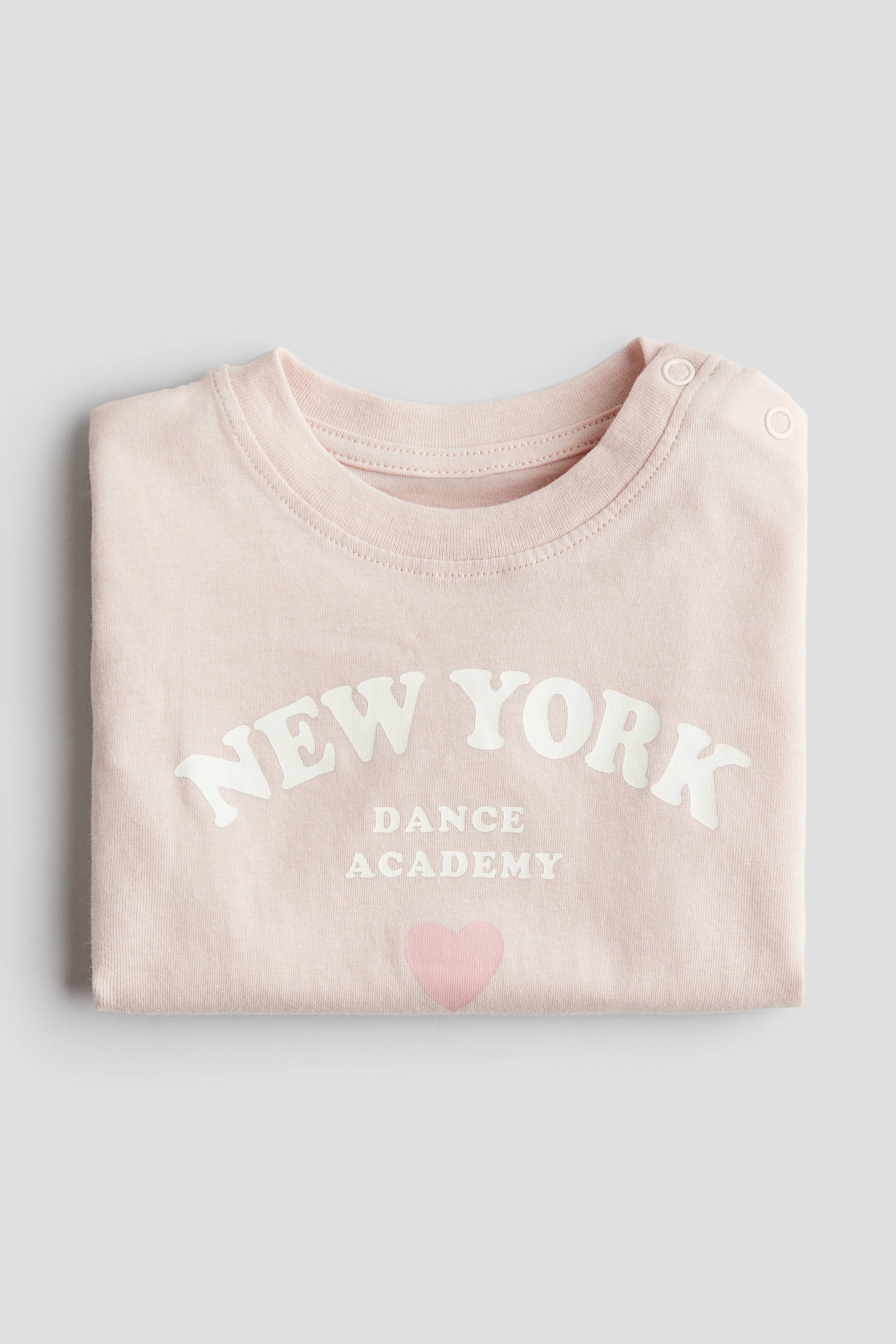 View larger image: Printed Cotton T-shirt - Light dusty pink/New York - Kids | H&M US 2