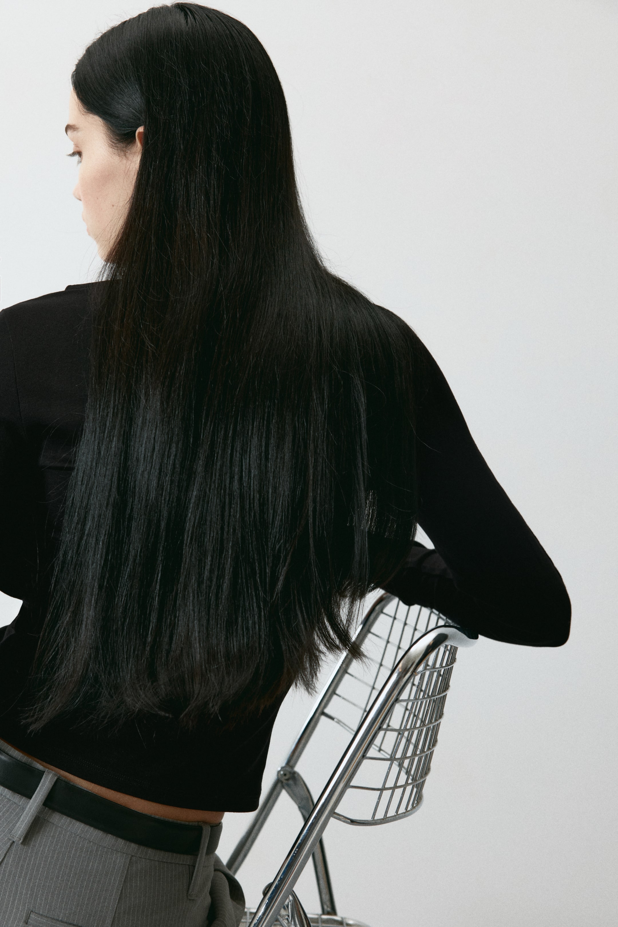 View larger image: Draped viscose top - Black - Ladies | H&M IN 3