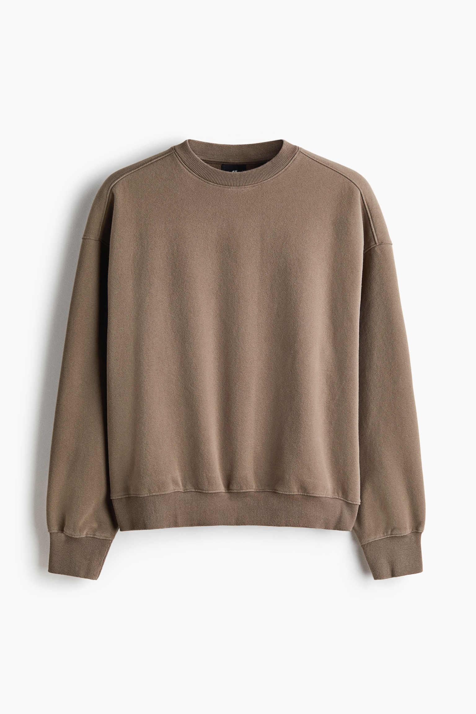 Мужской свитшот H&M Oversized Cotton, цвет: Серо-коричневый — фото 1