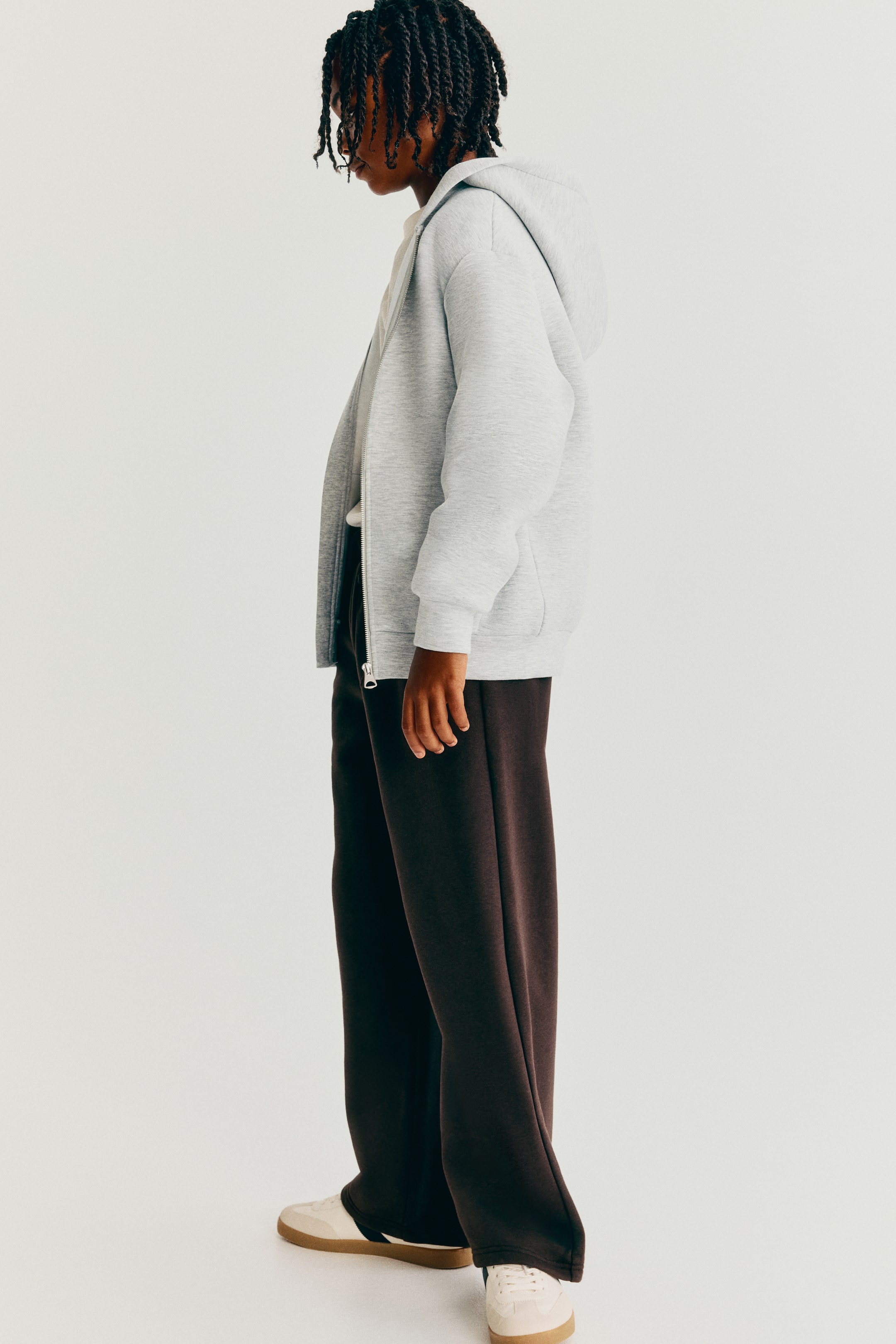Pantalon de jogging large à l'intérieur brossé