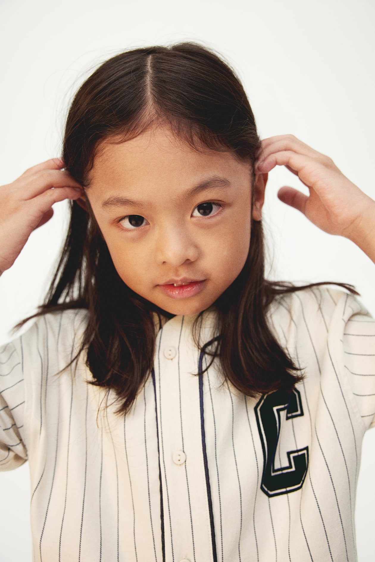 Appliquéd Baseball Shirt - White/striped - Kids | H&M US