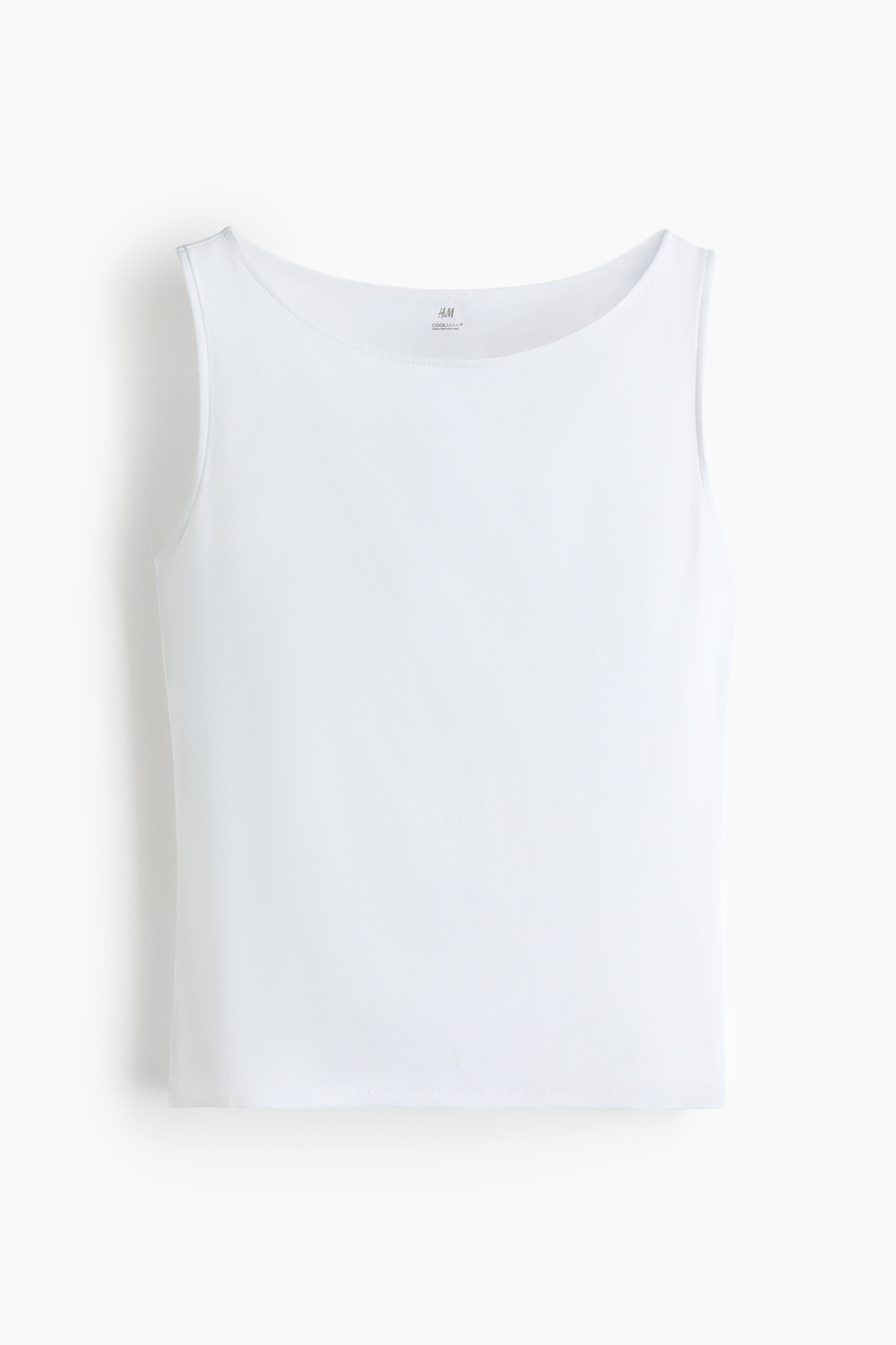 COOLMAX® Vest top - White/Black/Dark brown