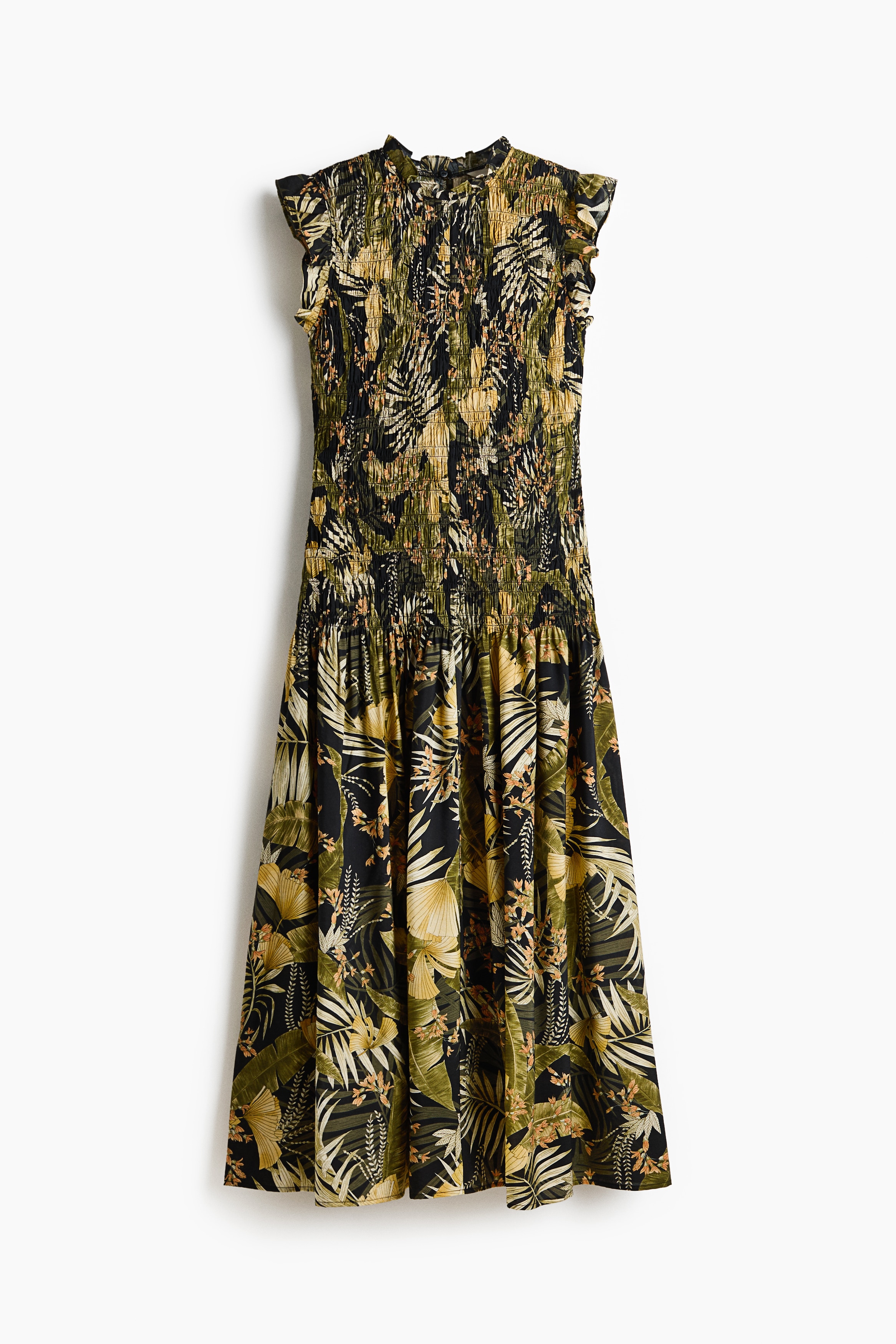 Smocked midi dress