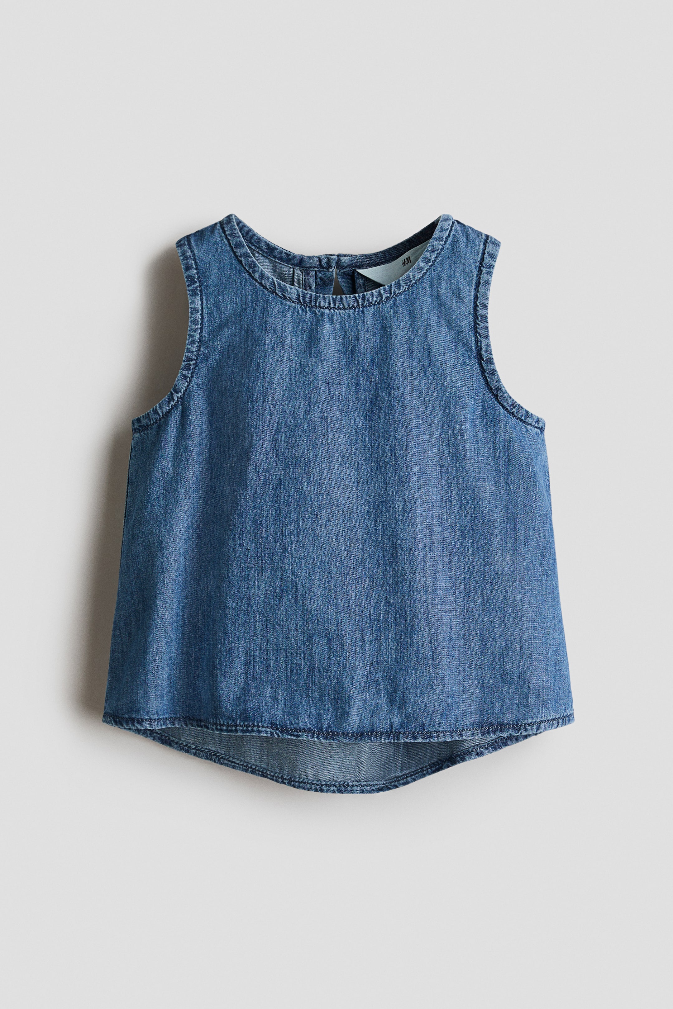 View larger image: Cotton denim top - Denim blue - Kids | H&M SG 1