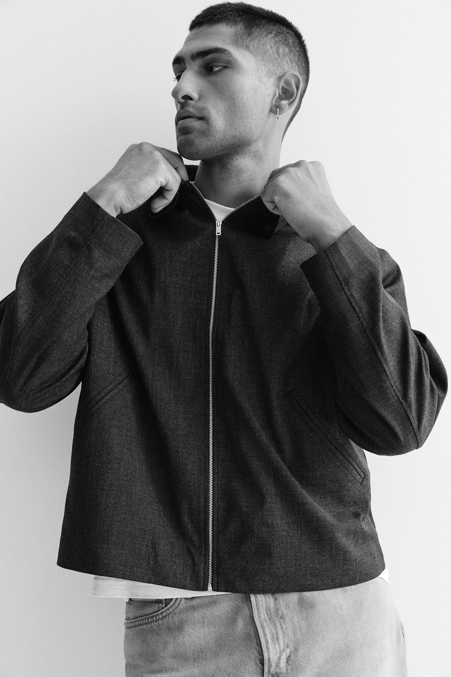 Áo khoác Regular Fit - Màu đen/Màu nâu - 4