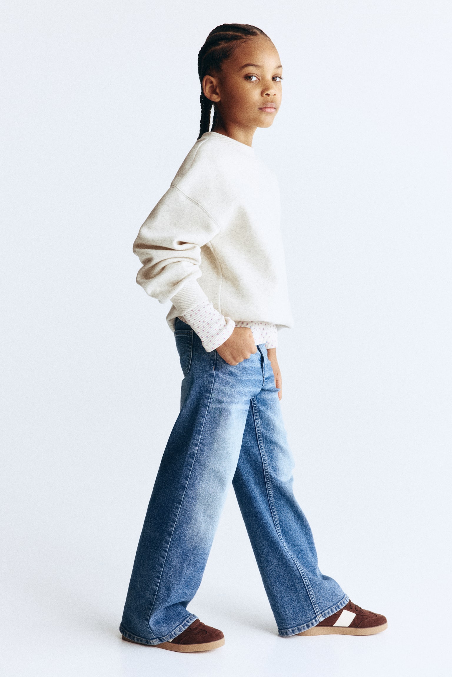 Superstretch Wide Leg Jeans - Vyblednutá džínsovomodrá/Džínsová čierna/Svetlá džínsovomodrá/Tmavá džínsovomodrá/Svetlá džínsovomodrá/Tmavá džínsovomodrá/Džínsovomodrá/Svetlá džínsovomodrá/Džínsovomodrá - 4