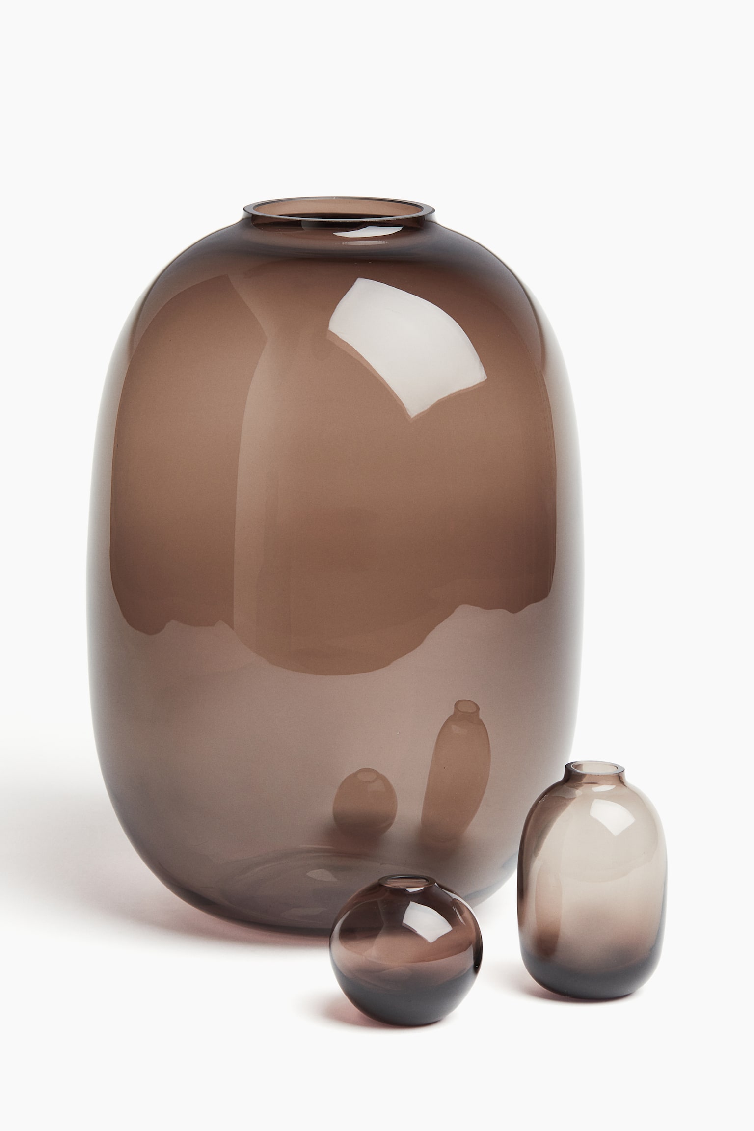 Large glass vase - Dark brown - 3