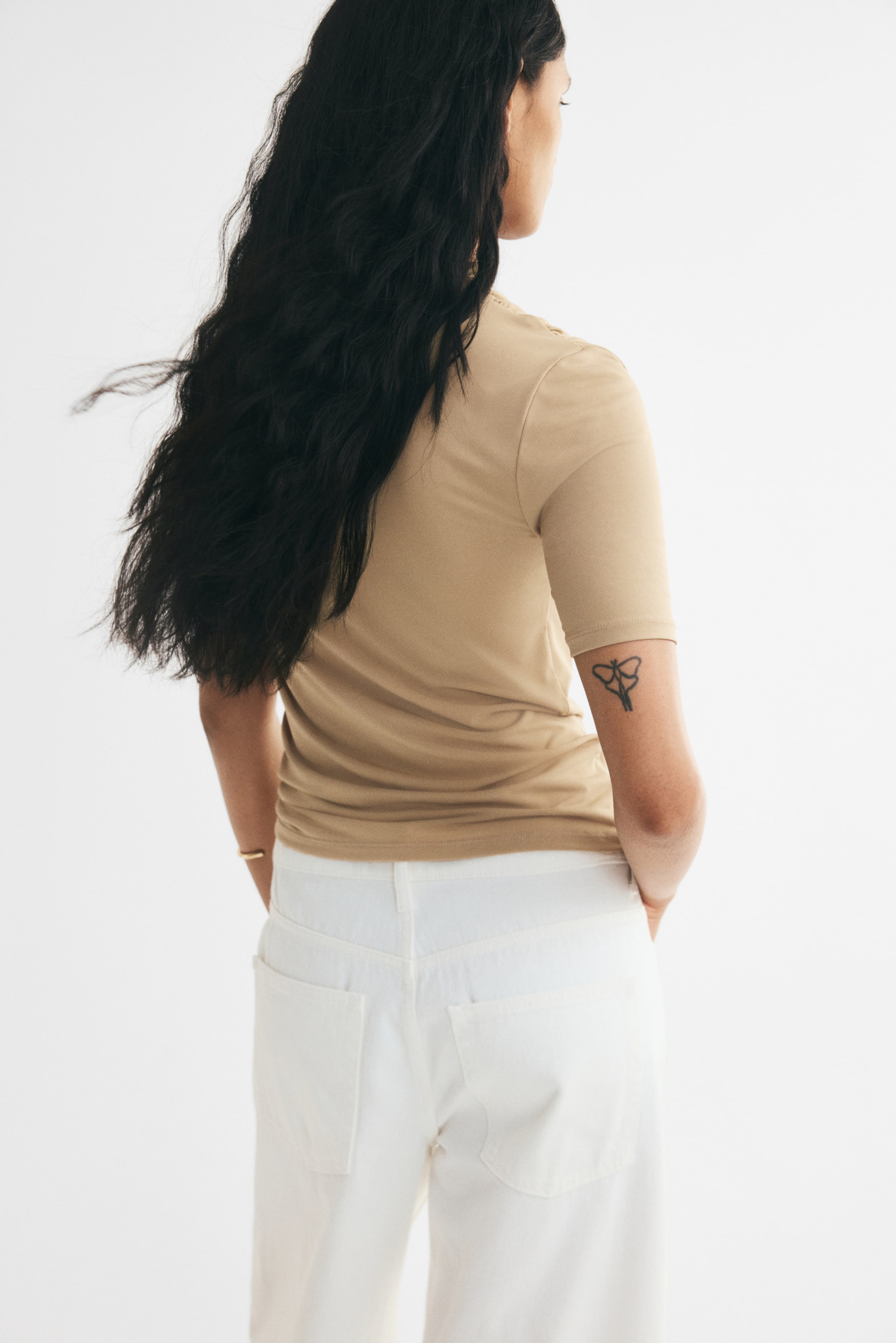 Draped Jersey Top