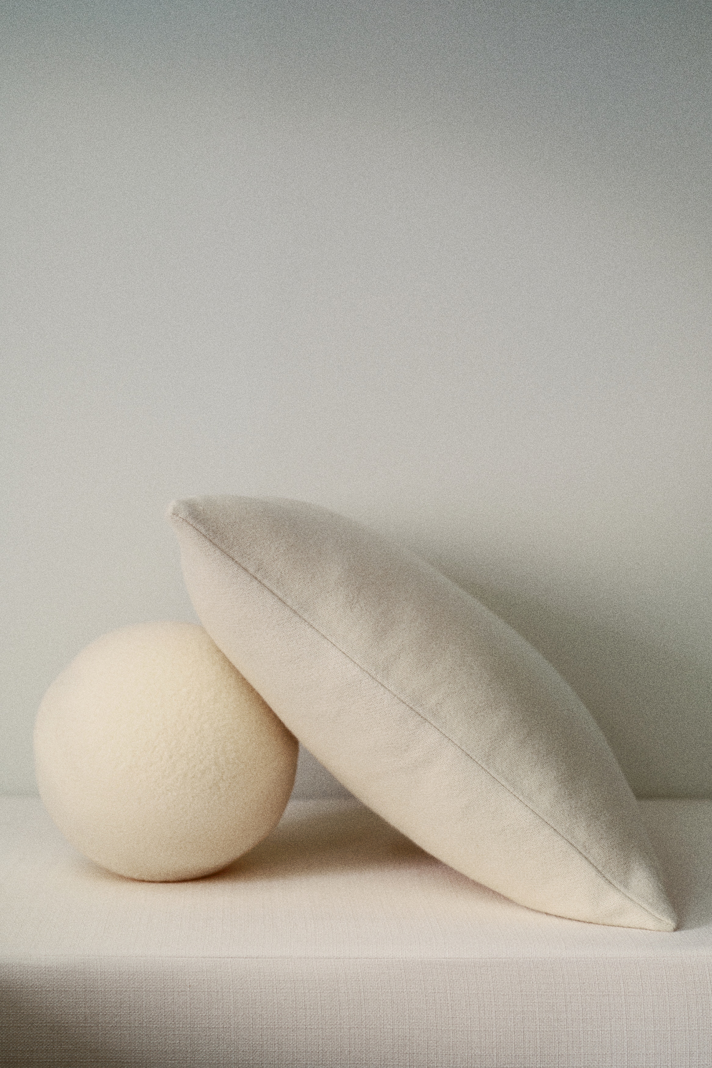 Viscose-Blend Cushion Cover - Cream/Taupe/Dark gray