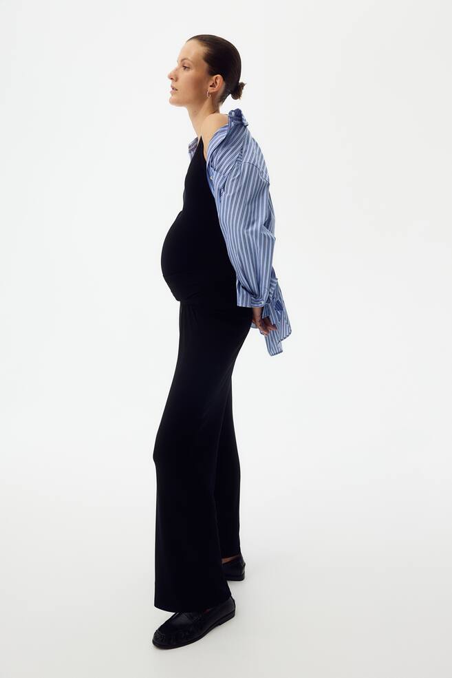 MAMA Before & After Ribbed Jersey Pants - Black - 5