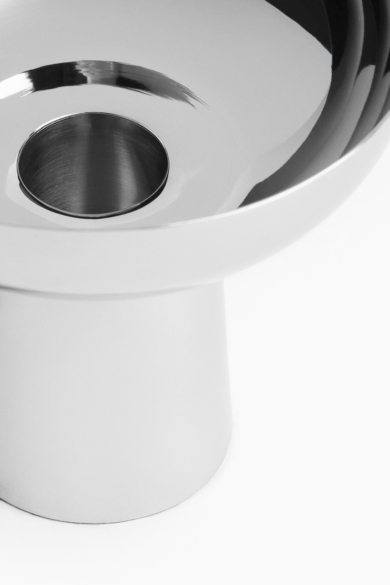 Pieni kynttilänjalka ruostumatonta terästä - Hopeanvärinen - 2