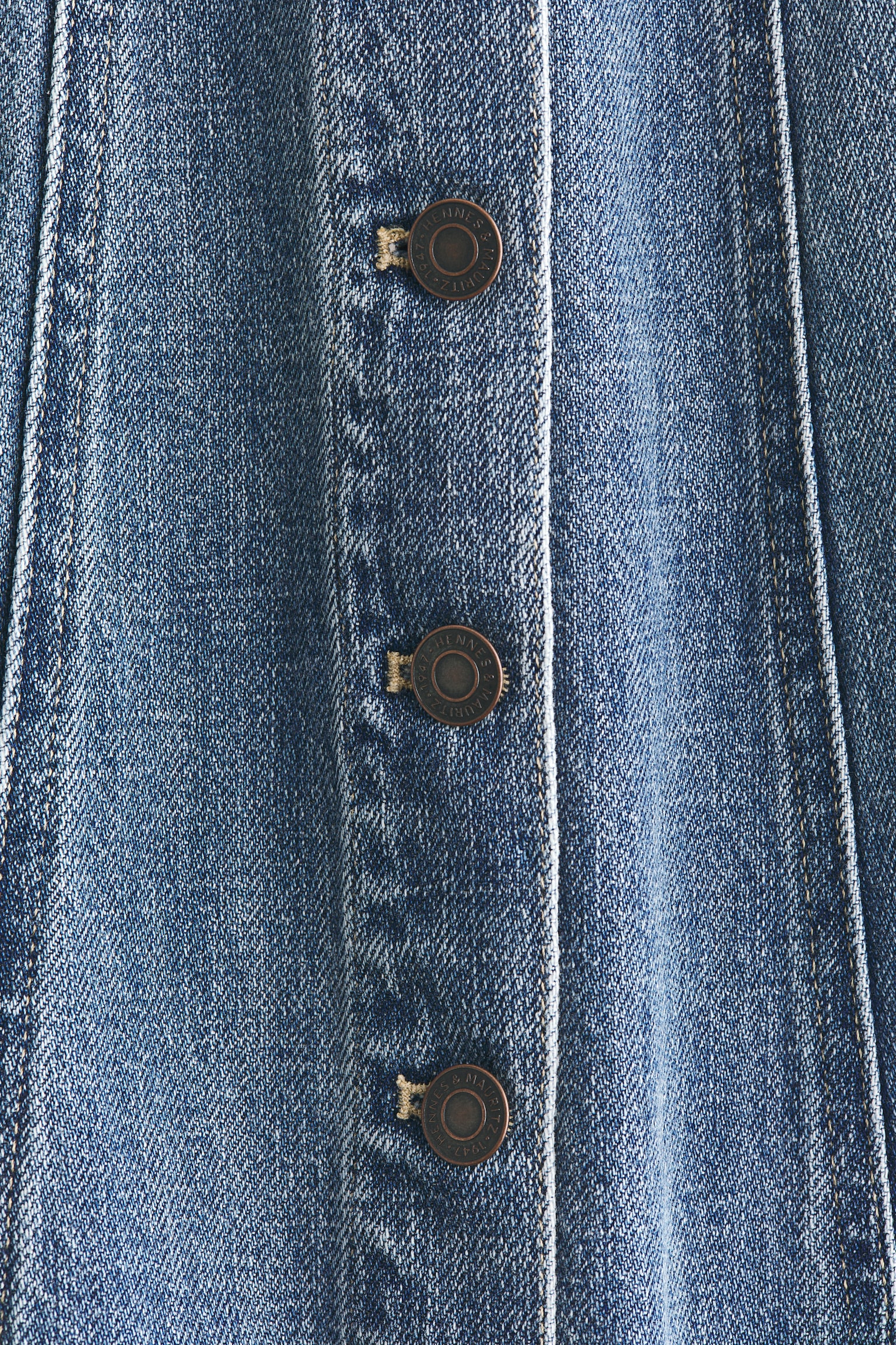 Button-front denim dress - Light denim blue - 2