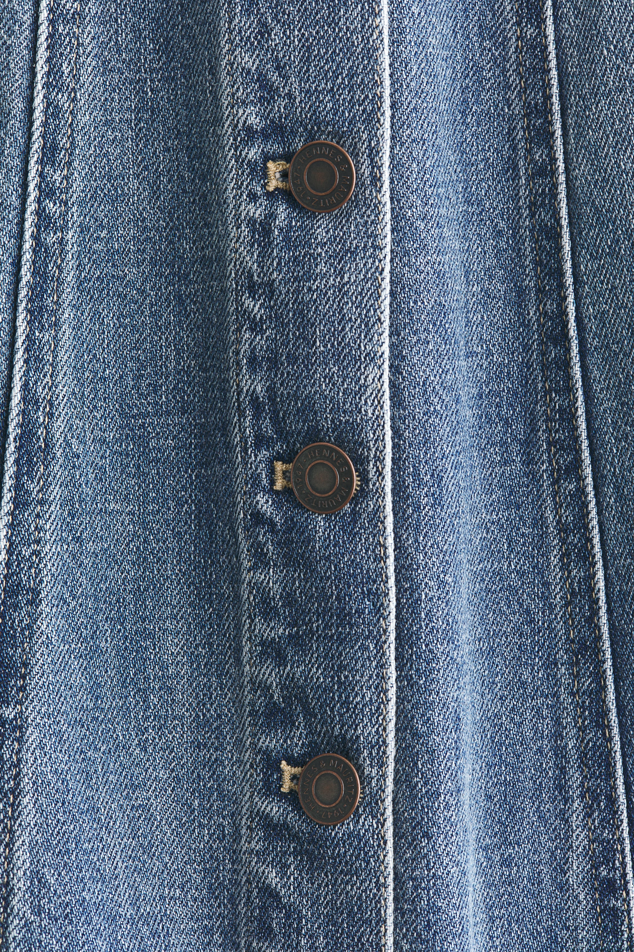 Button-Front Denim Dress