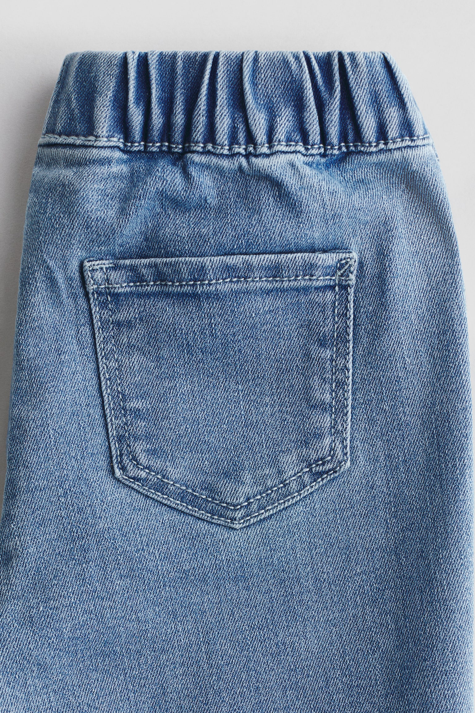 刺繡丹寧牛仔內搭褲 - 淺丹寧藍/愛心 - 3