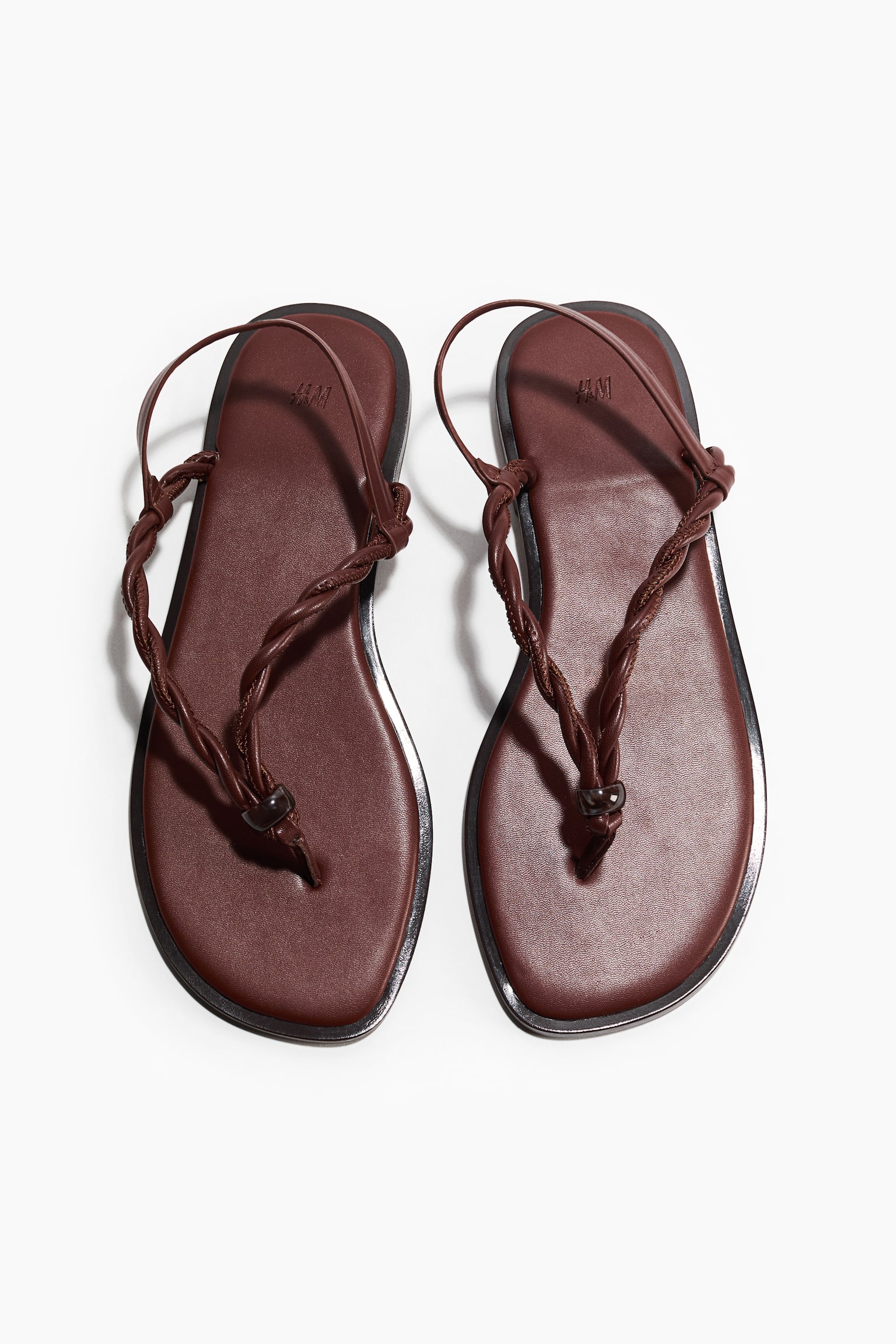 Женские сандалии H&M Twist-Detail, цвет: Тёмный коричневый — фото 5