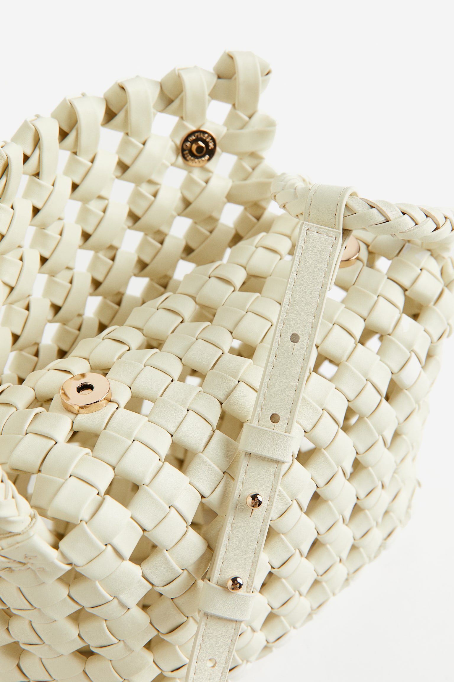 Braided Crossbody Bag - Pale yellow - 3