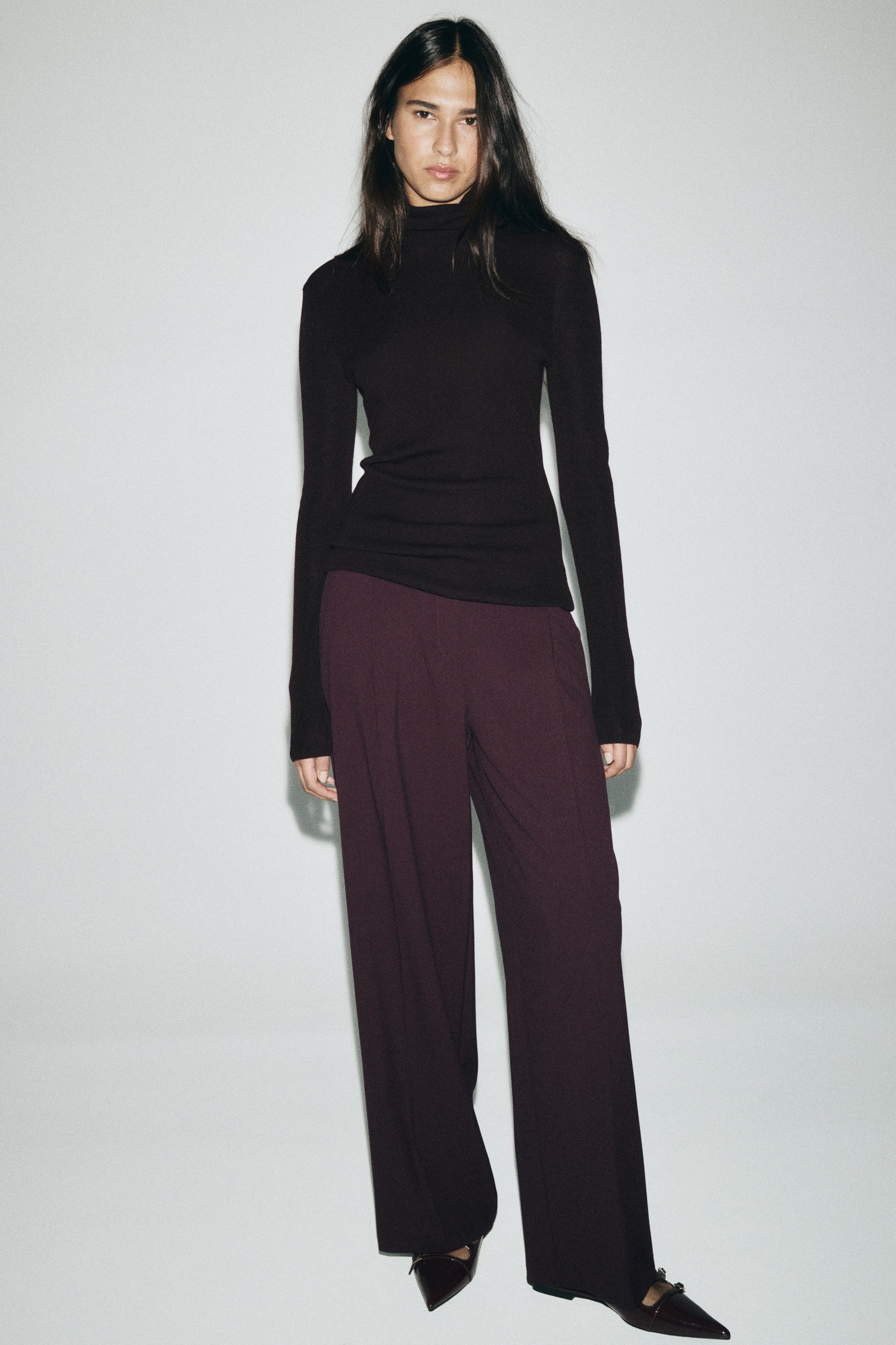 Pantaloni sartoriali ampi - Bordeaux/Grigio scuro/quadri/Marrone scuro