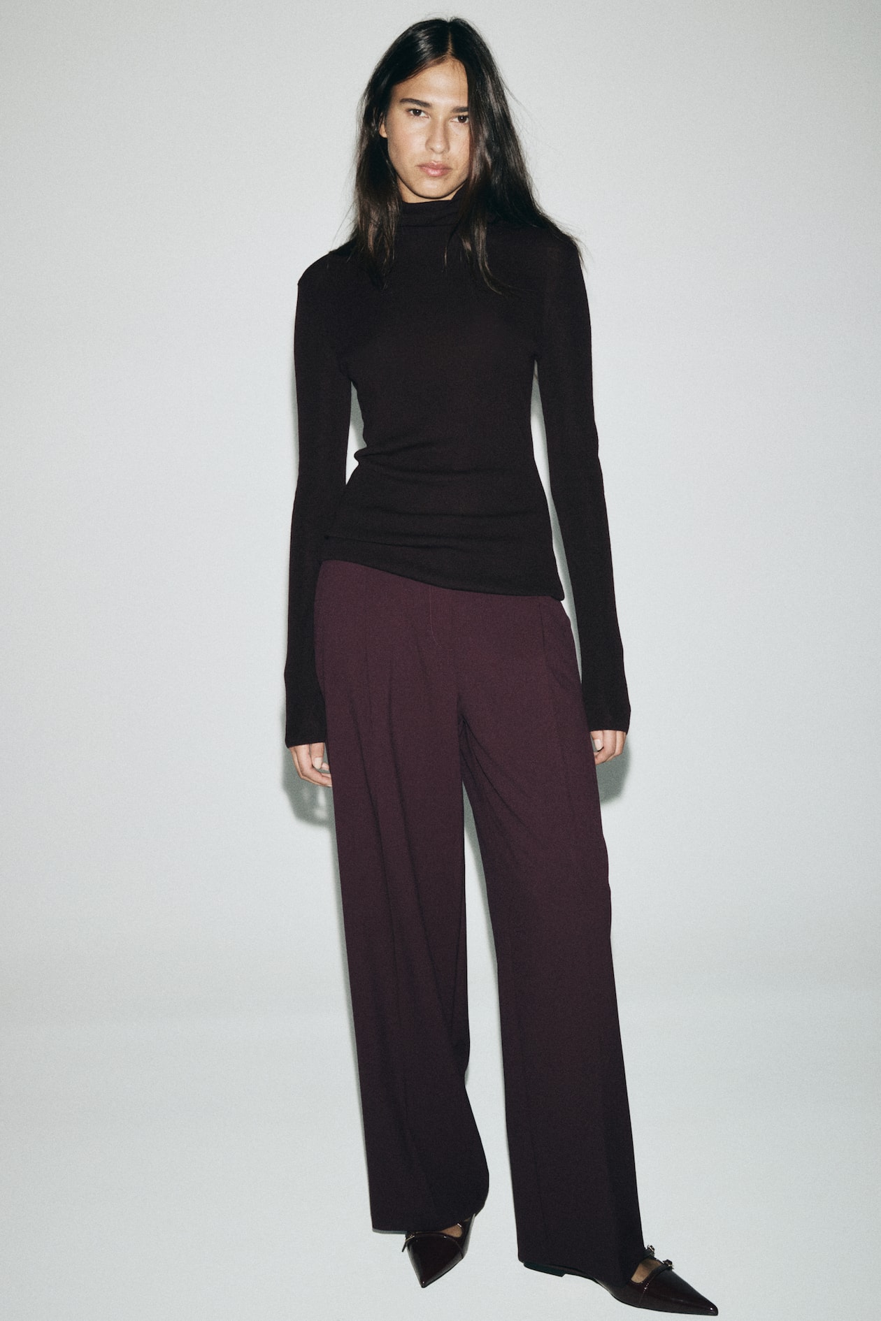 Wide-Leg Dress Pants