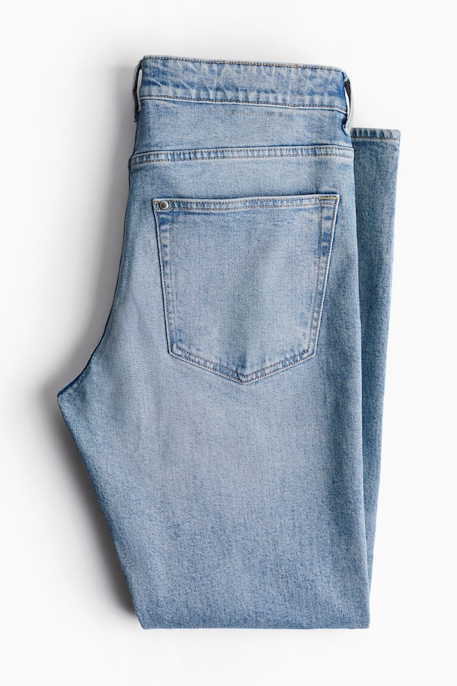 Straight Regular Jeans - Niebieski denim/Biały - 2