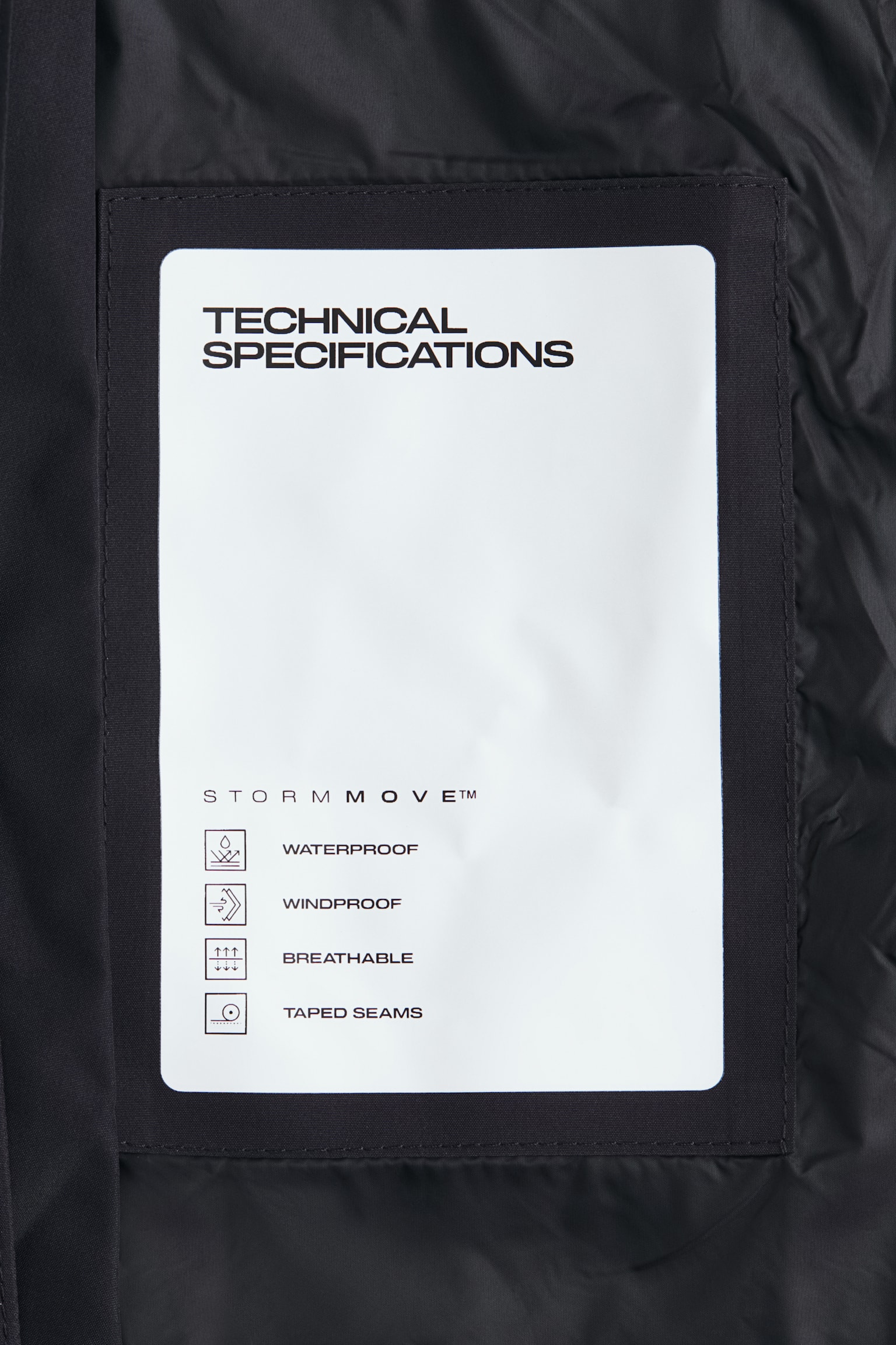 Женские куртки H&M Raincoat with StormMove™, цвет: Чёрный — фото 9