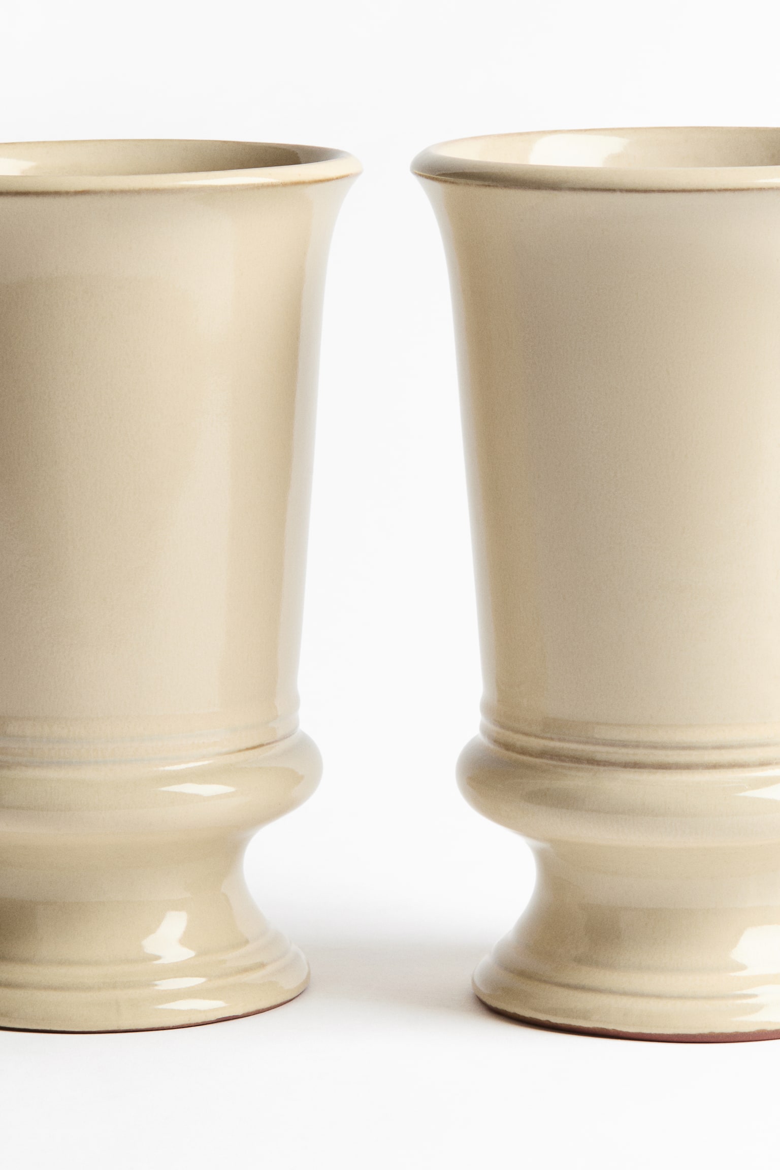 Vase en terre cuite avec glaçure réactive - Beige clair - 5