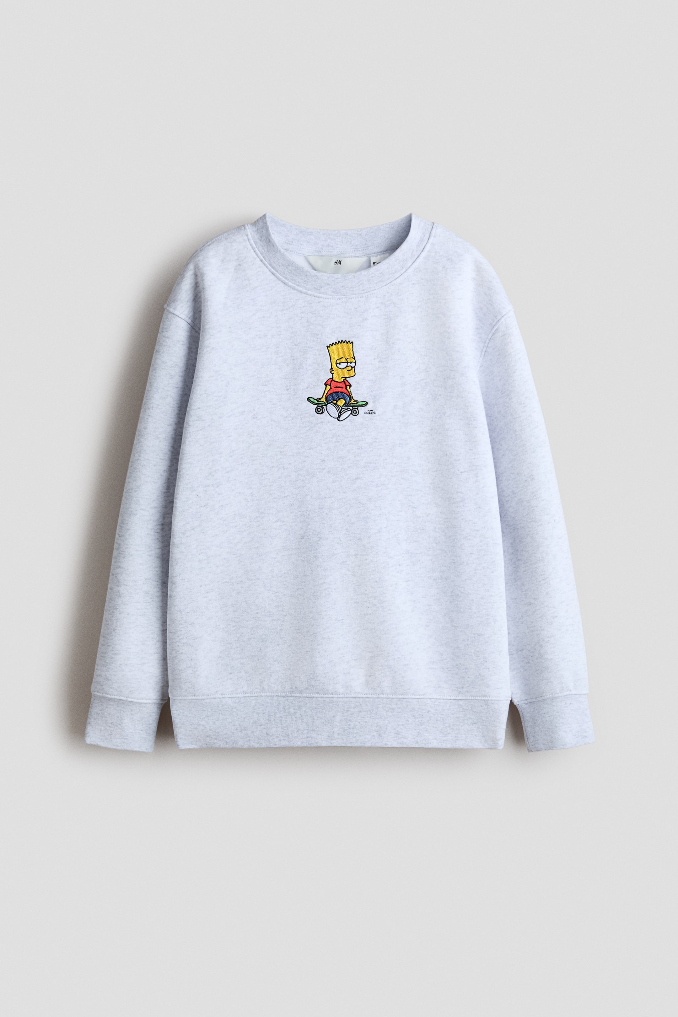 Visa större bild: Sweatshirt med tryckta motiv - Ljusgråmelerad/Simpsons - BARN | H&M SE 1