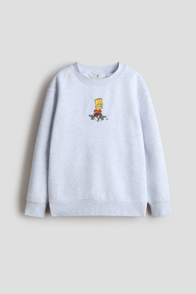 Felpa con motivo stampato - Grigio chiaro/I Simpson/Grigio mélange/SpongeBob - 1