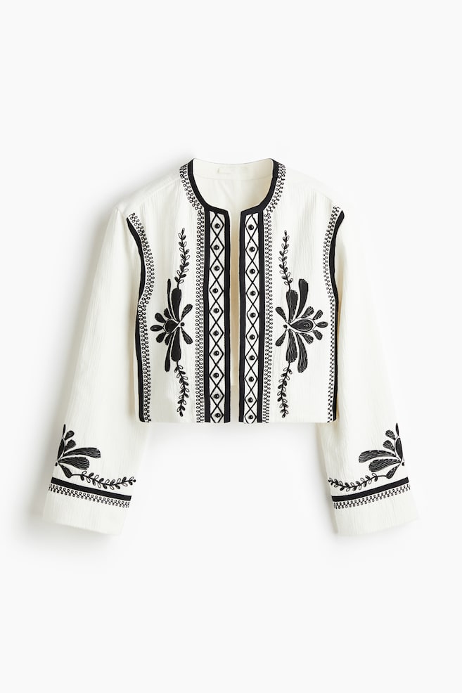Embroidered jacket - White - 1