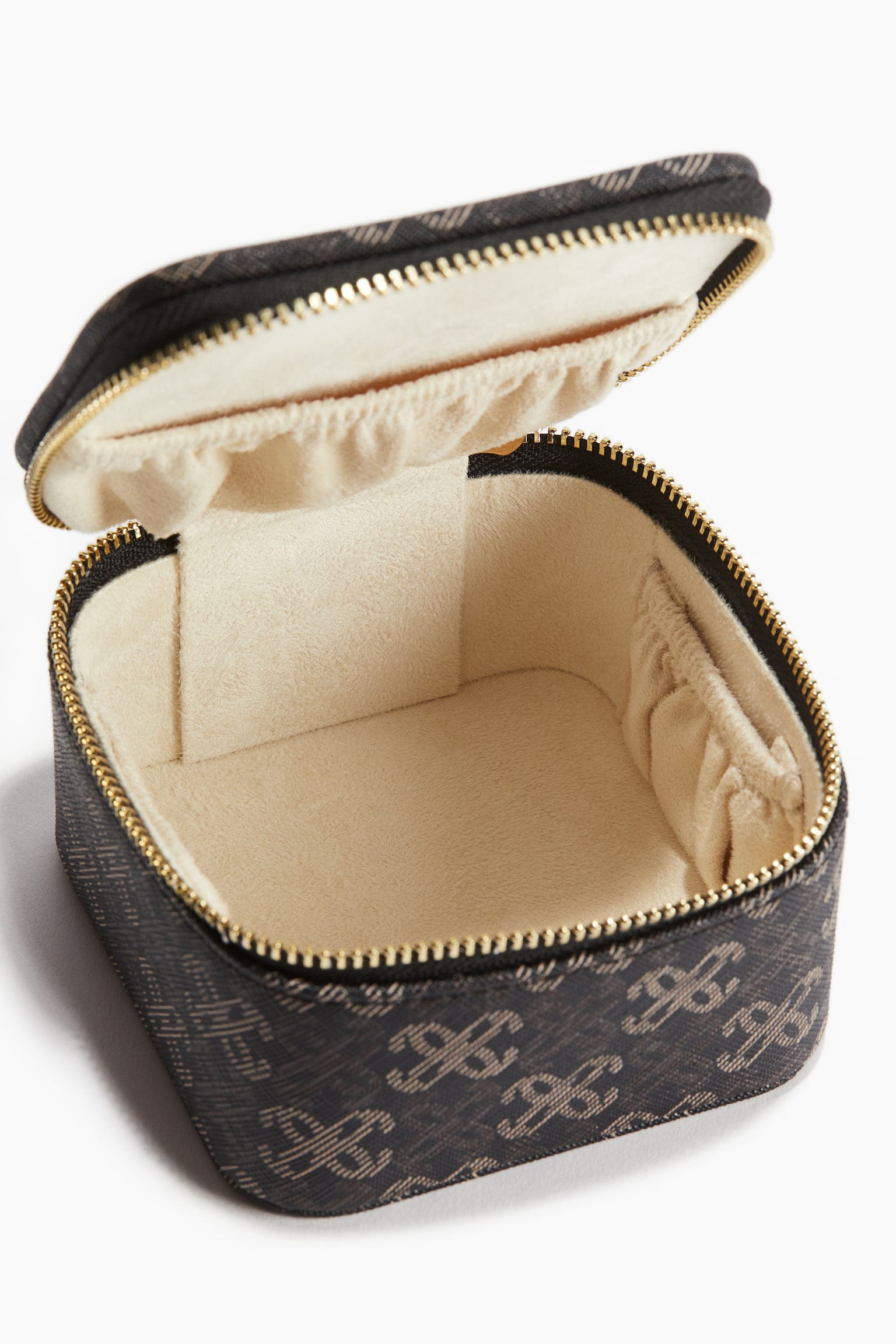 Small Jewellery Travel Case - Black/Pattern - 3