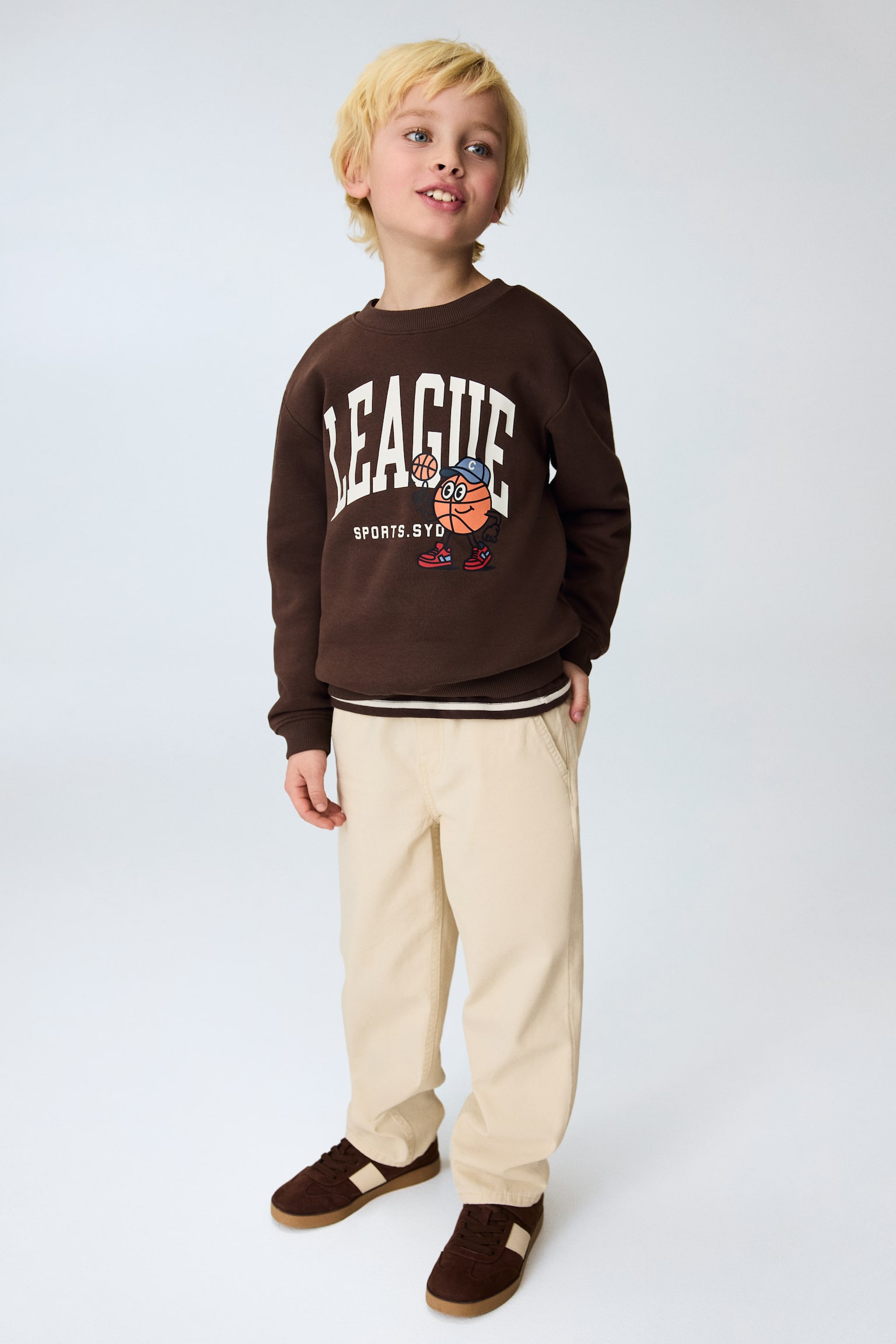 Print Brushed Inside Sweater - 4