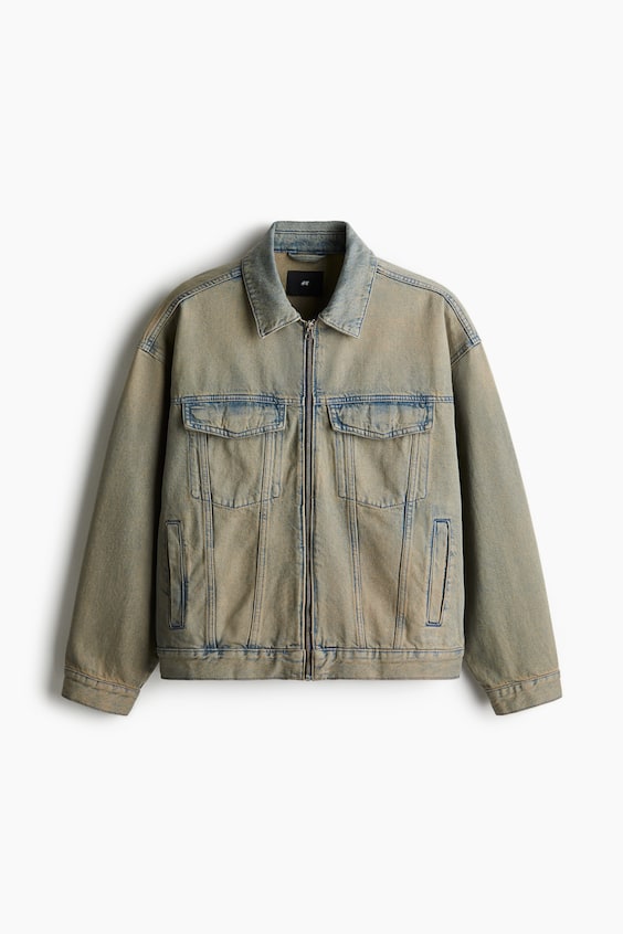 Мужские куртки H&M Loose-Fit Denim Worker Jacket