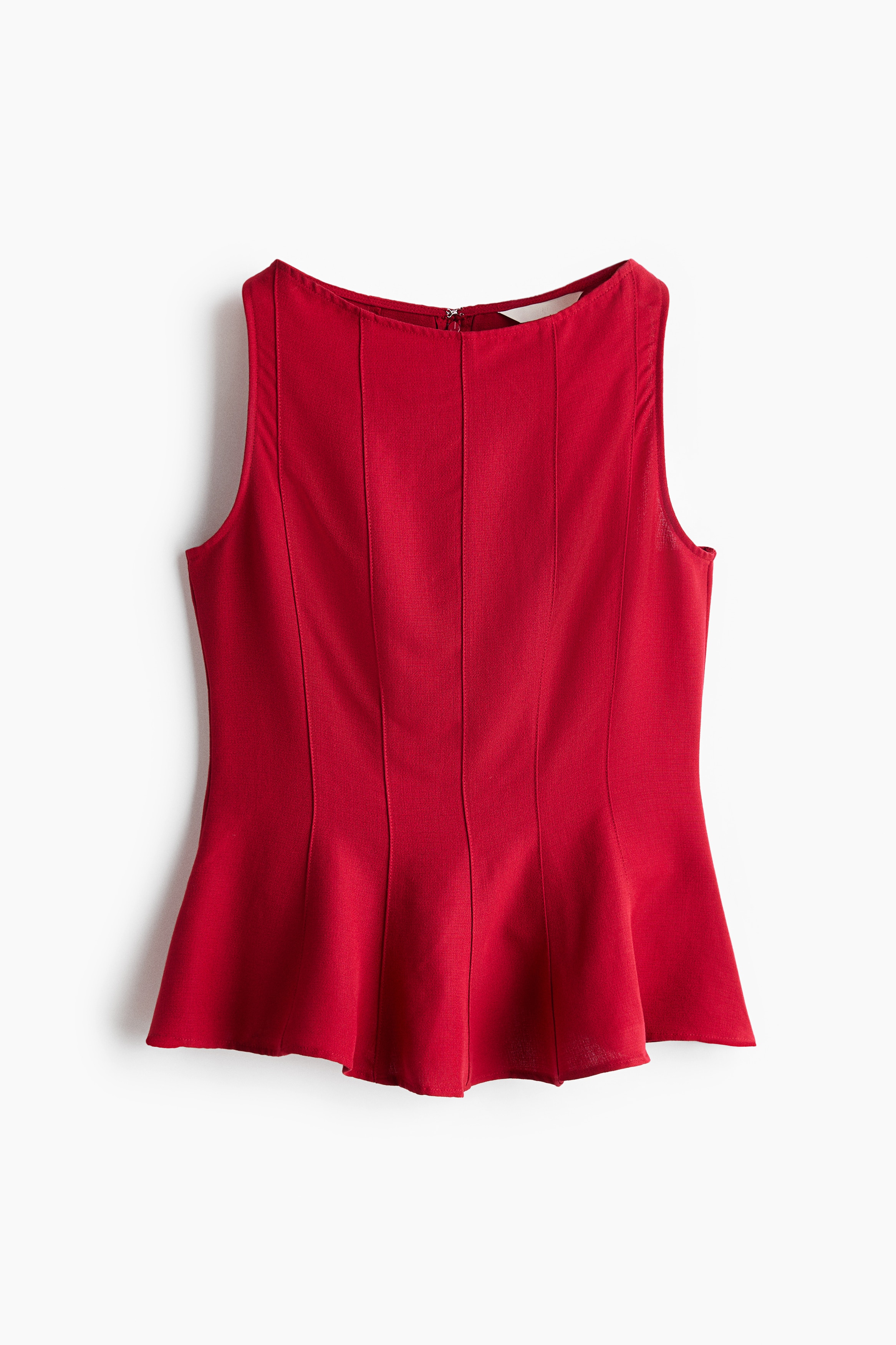 Viscose-Blend Peplum Top