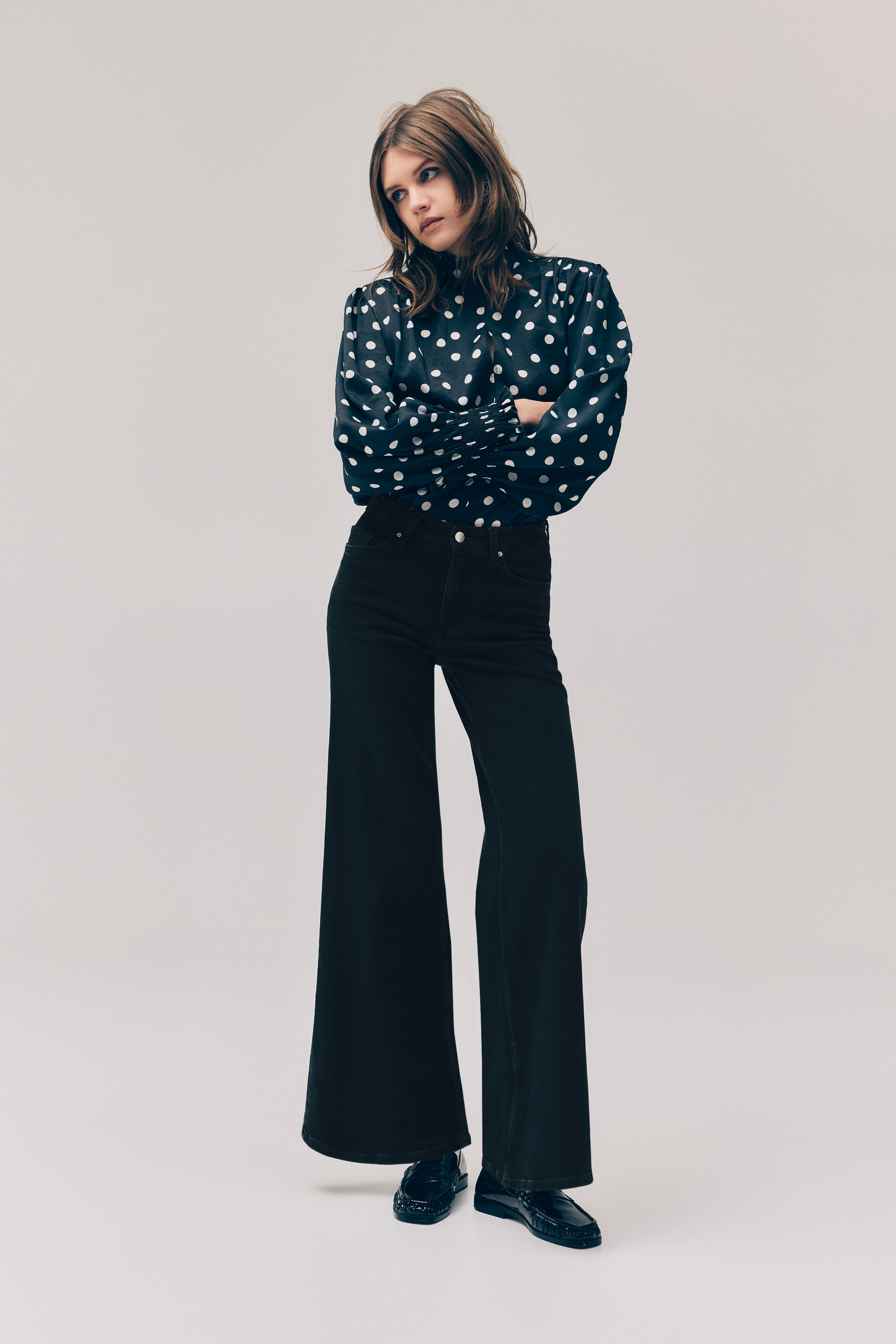 Wide High Jeans - Noir denim/Bleu denim clair/Bleu foncé/Bleu denim délavé