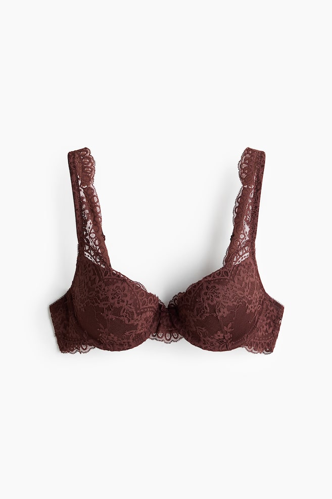Lace Push-Up Bra - Rust brown/Light pink/Black/Light dusty blue/Cream/Light pink - 1