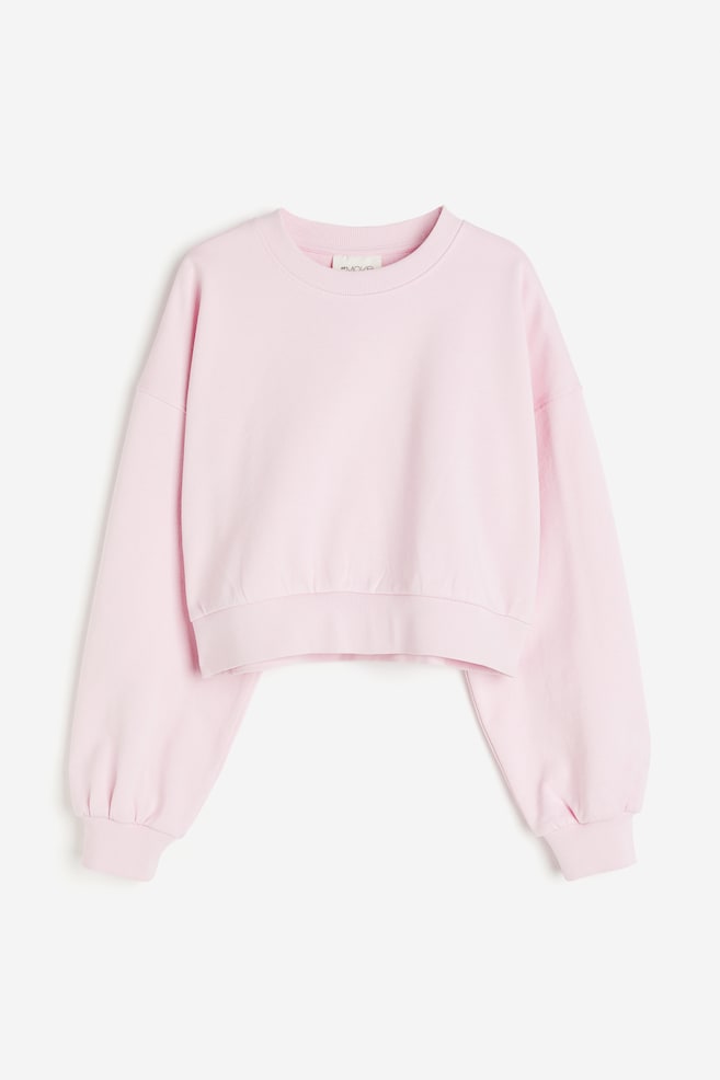 Cropped sweatshirt - Light pink/Light grey marl - 2