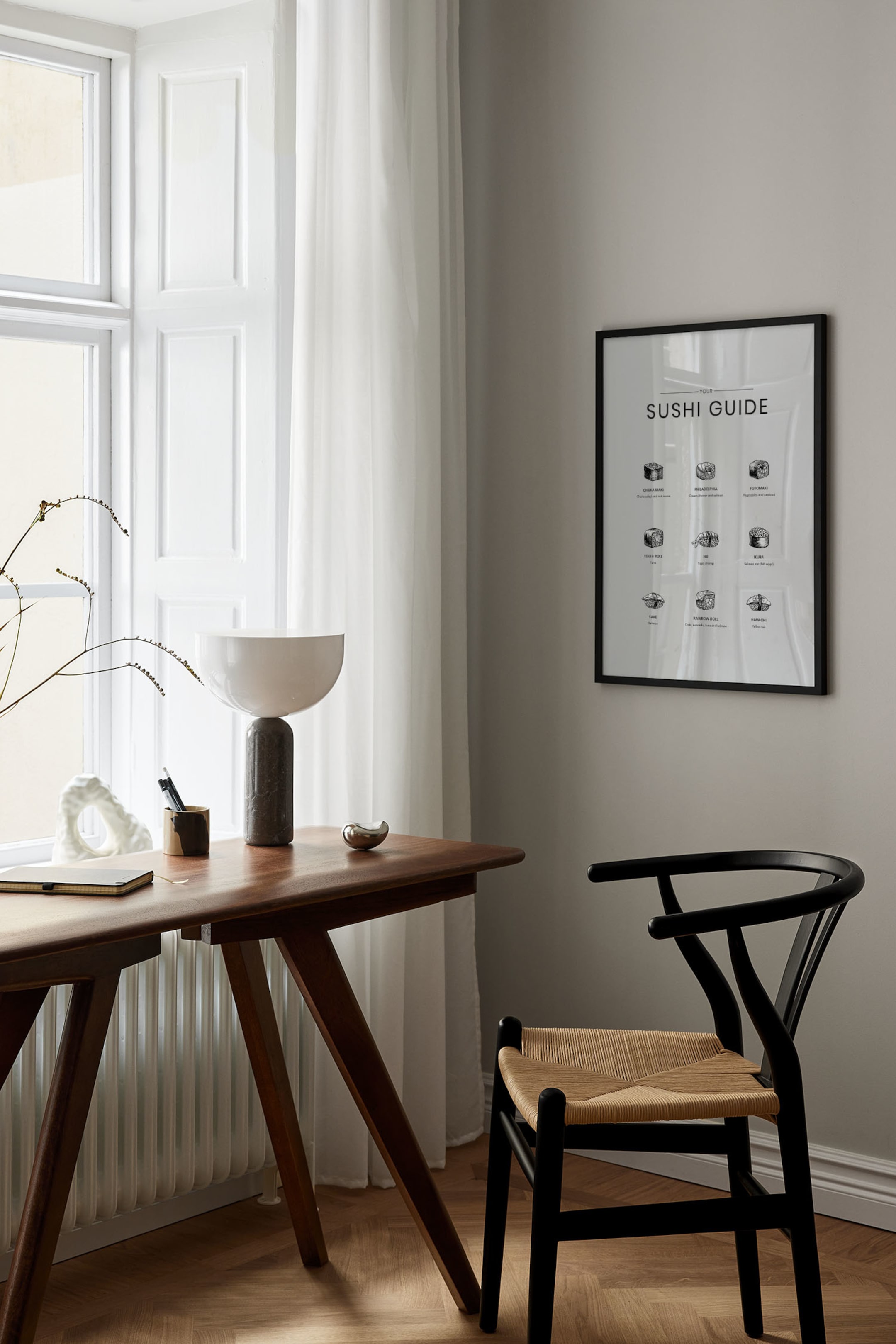 Visualizza immagine più grande: Sushi Guide Poster - Nero/bianco - Postery - HOME | H&M IT 1